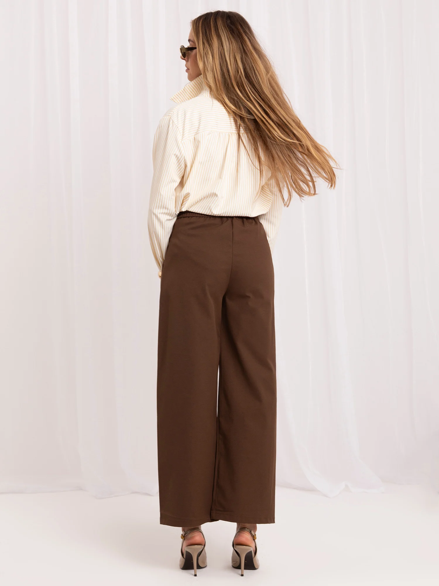 Pantaloni Dama 7/8, Larga, ITALY MODA, Maro Eleganta Office - imagine 3