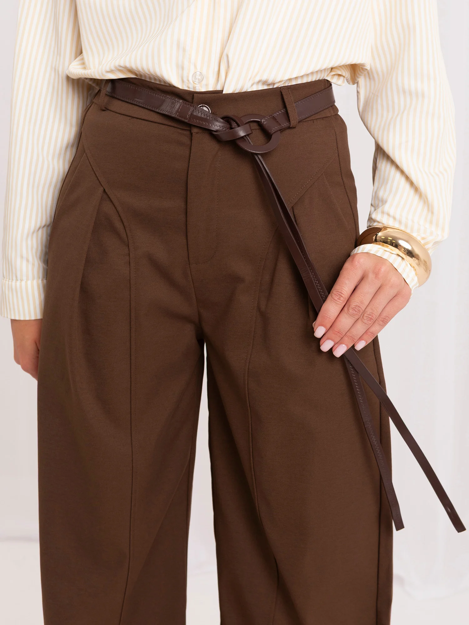 Pantaloni Dama 7/8, Larga, ITALY MODA, Maro Eleganta Office - imagine 6