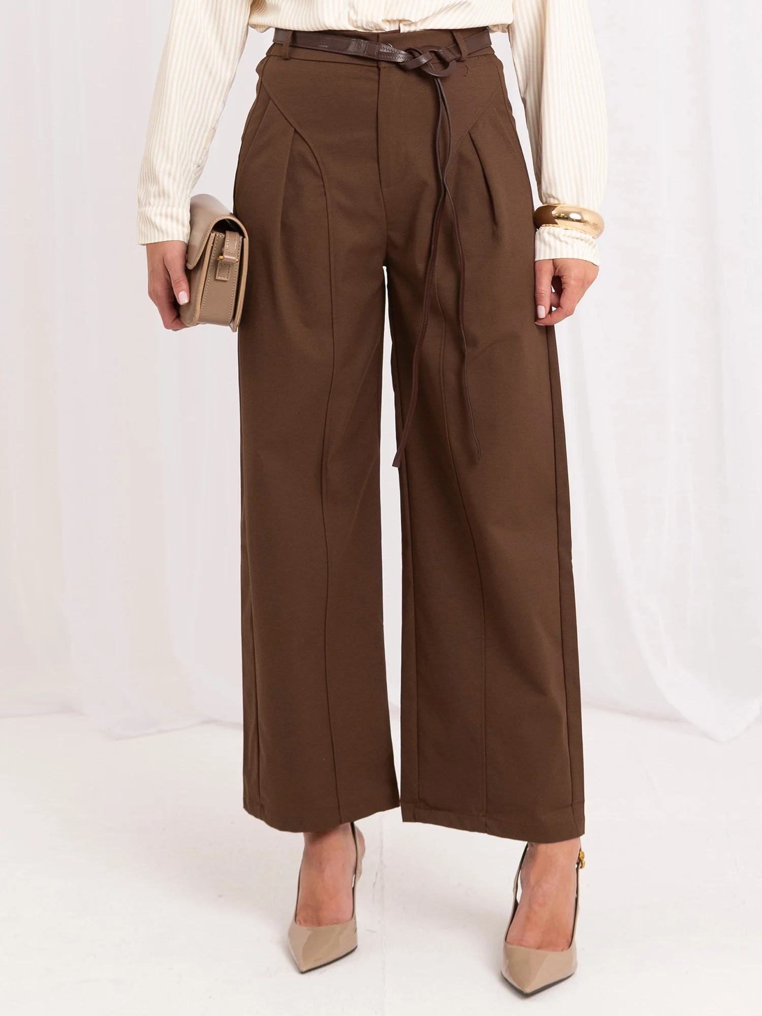 Pantaloni Dama 7/8, Larga, ITALY MODA, Maro Eleganta Office - imagine 4