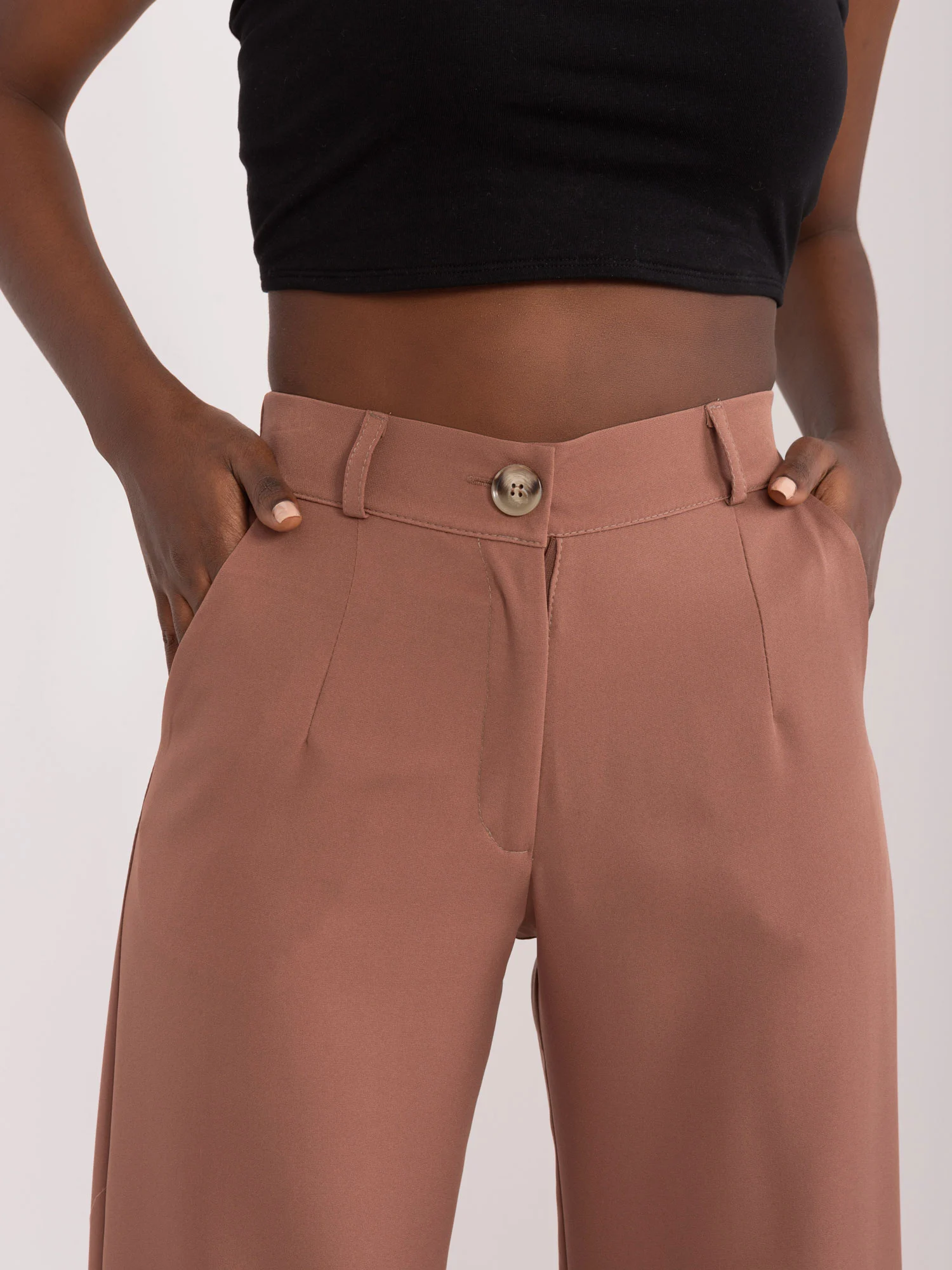 Pantaloni Dama Elegant, Guler inalt, LAKERTA, Maro de Petrecere - imagine 7