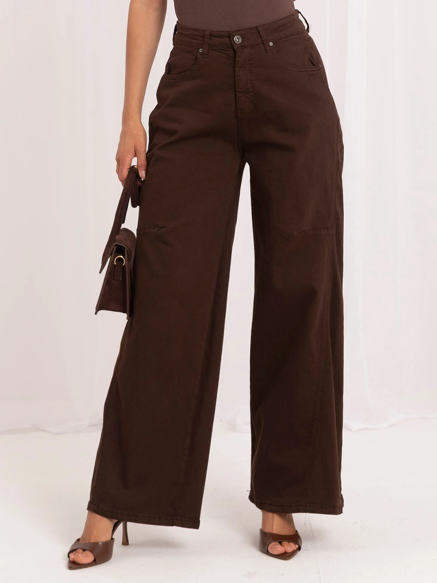 Blugi Dama Lunga, Larga, ITALY MODA, Maro - imagine 5