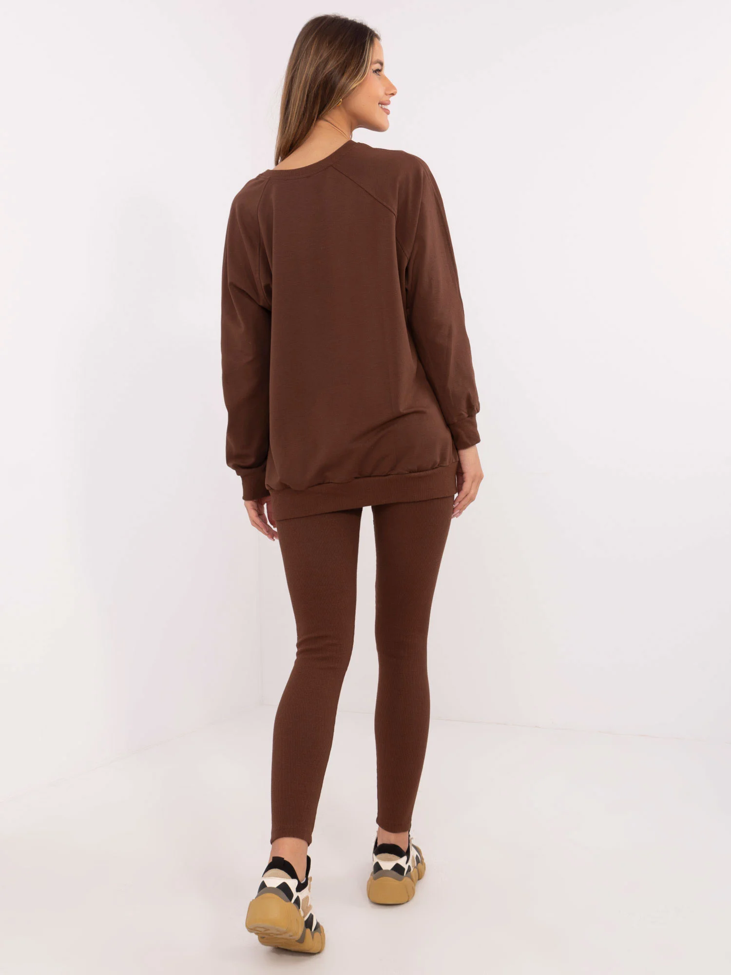 Compleu Dama Maneca lunga, Conica, My Red Lips, Maro Casual - imagine 3
