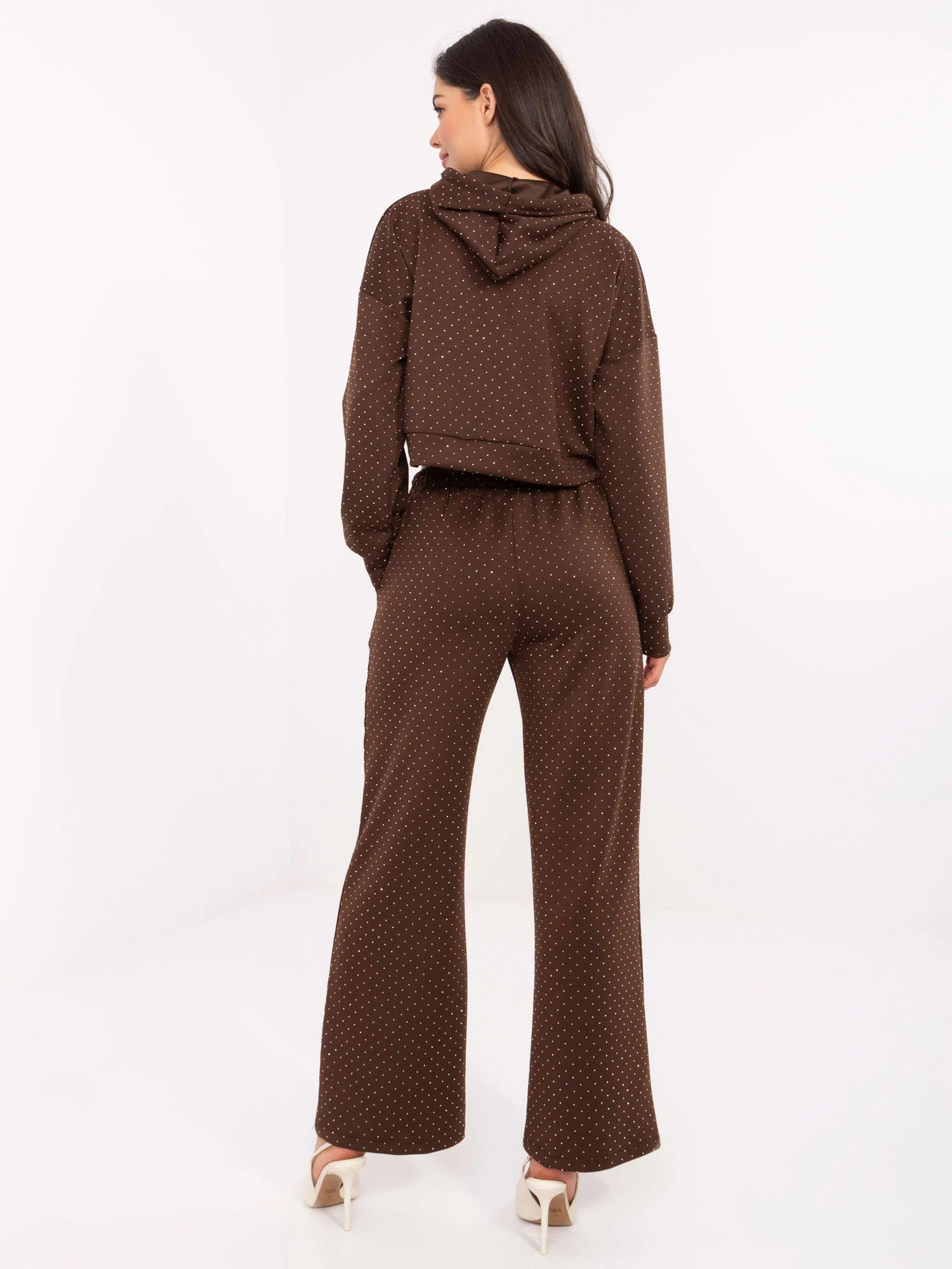 Compleu Dama Maneca lunga, Elegant, RUE PARIS, Maro Casual - imagine 5