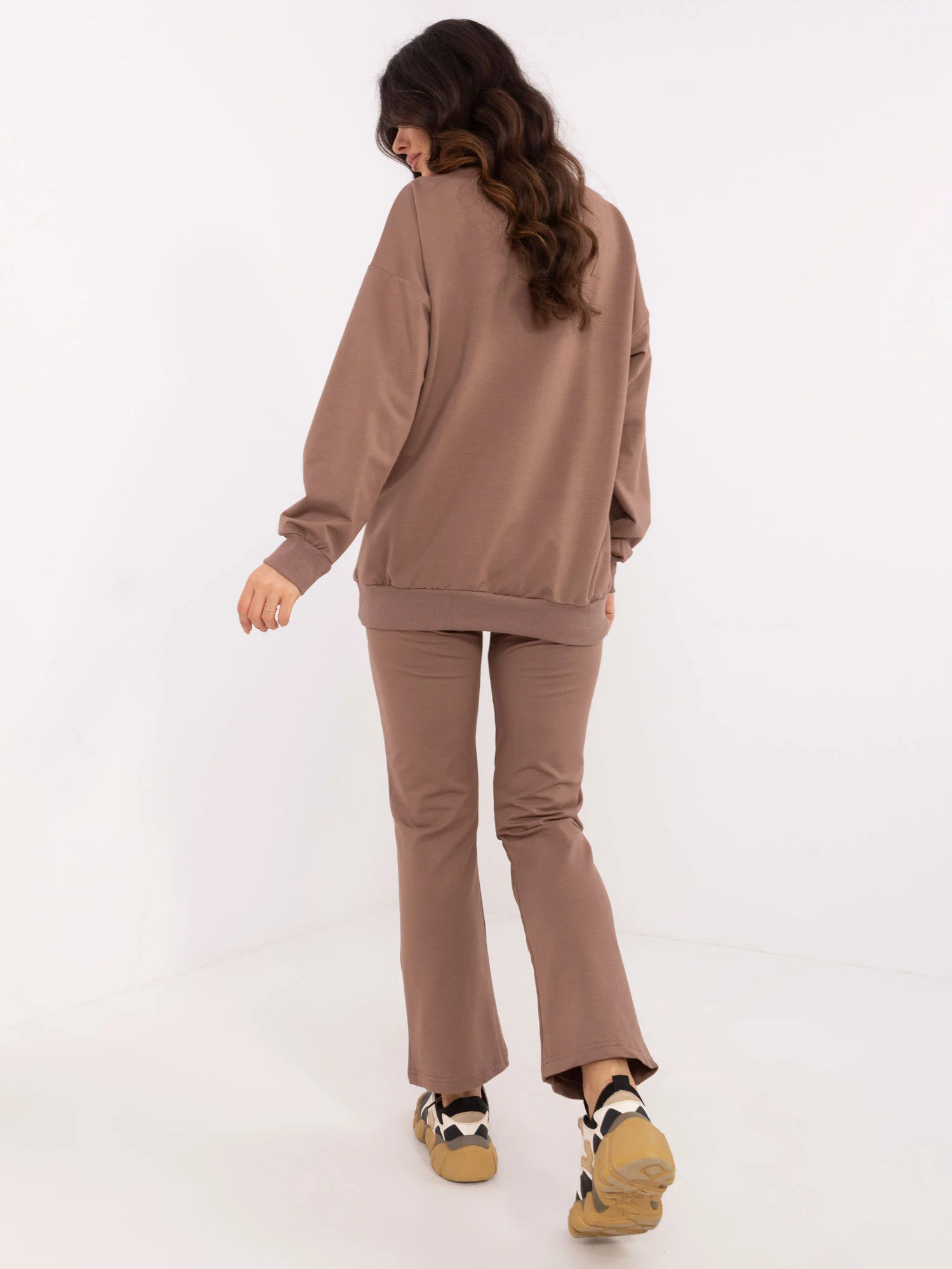 Compleu Dama Maneca lunga, Petrecuta, My Red Lips, Maro Casual - imagine 5