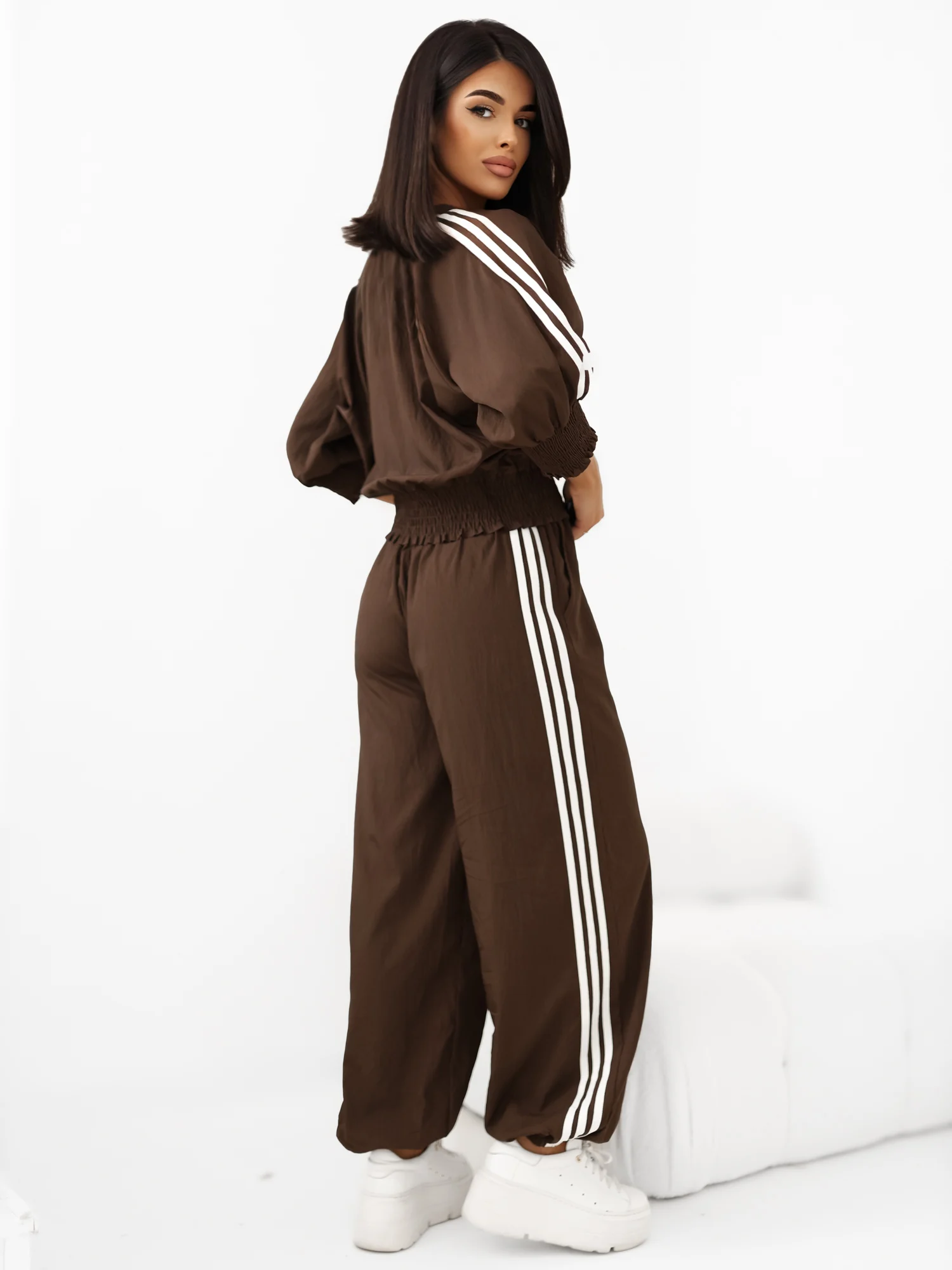 Compleu Dama Maneca 3/4, Sport, ITALY MODA, Maro Casual - imagine 5