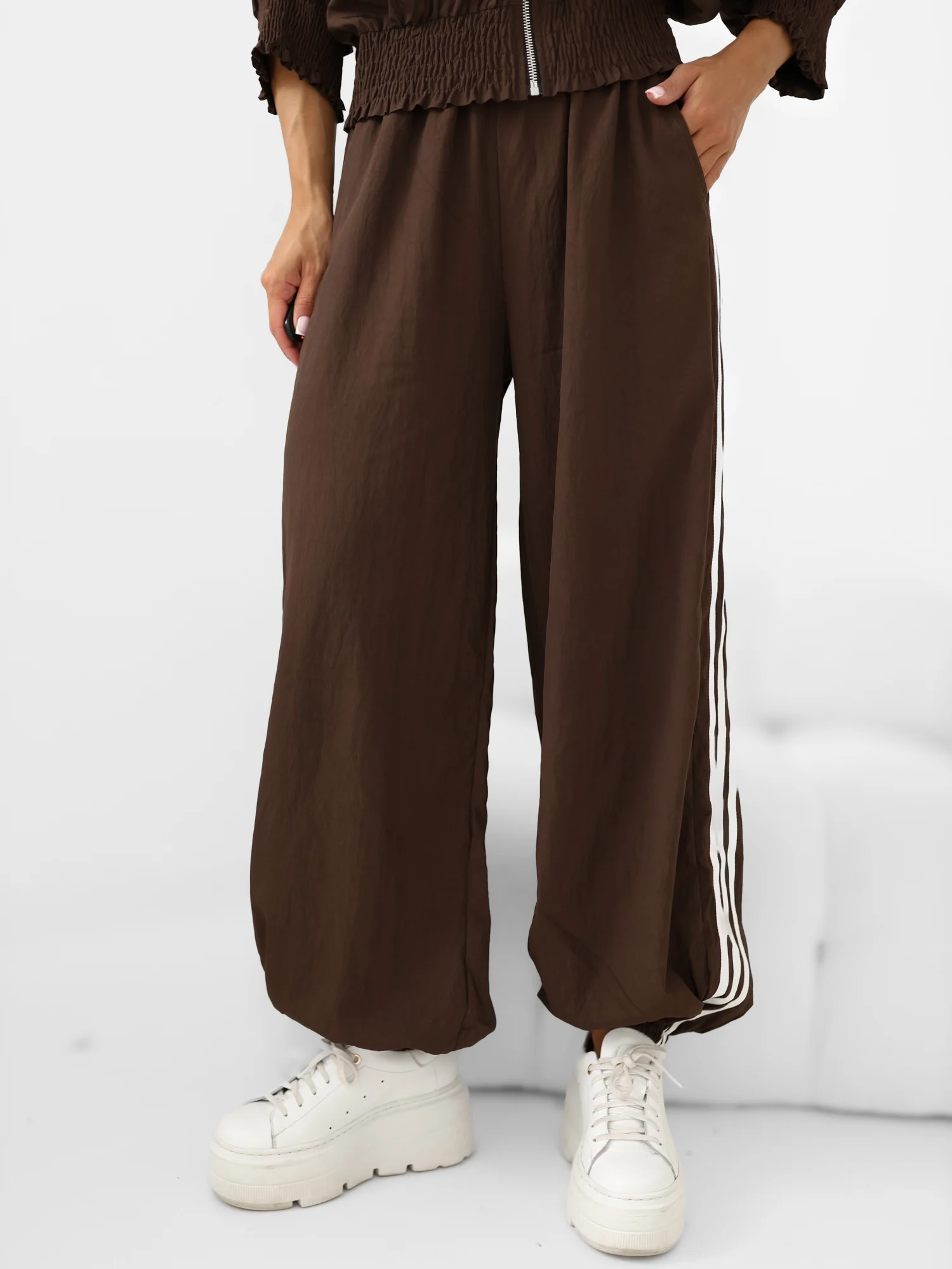 Compleu Dama Maneca 3/4, Sport, ITALY MODA, Maro Casual - imagine 3
