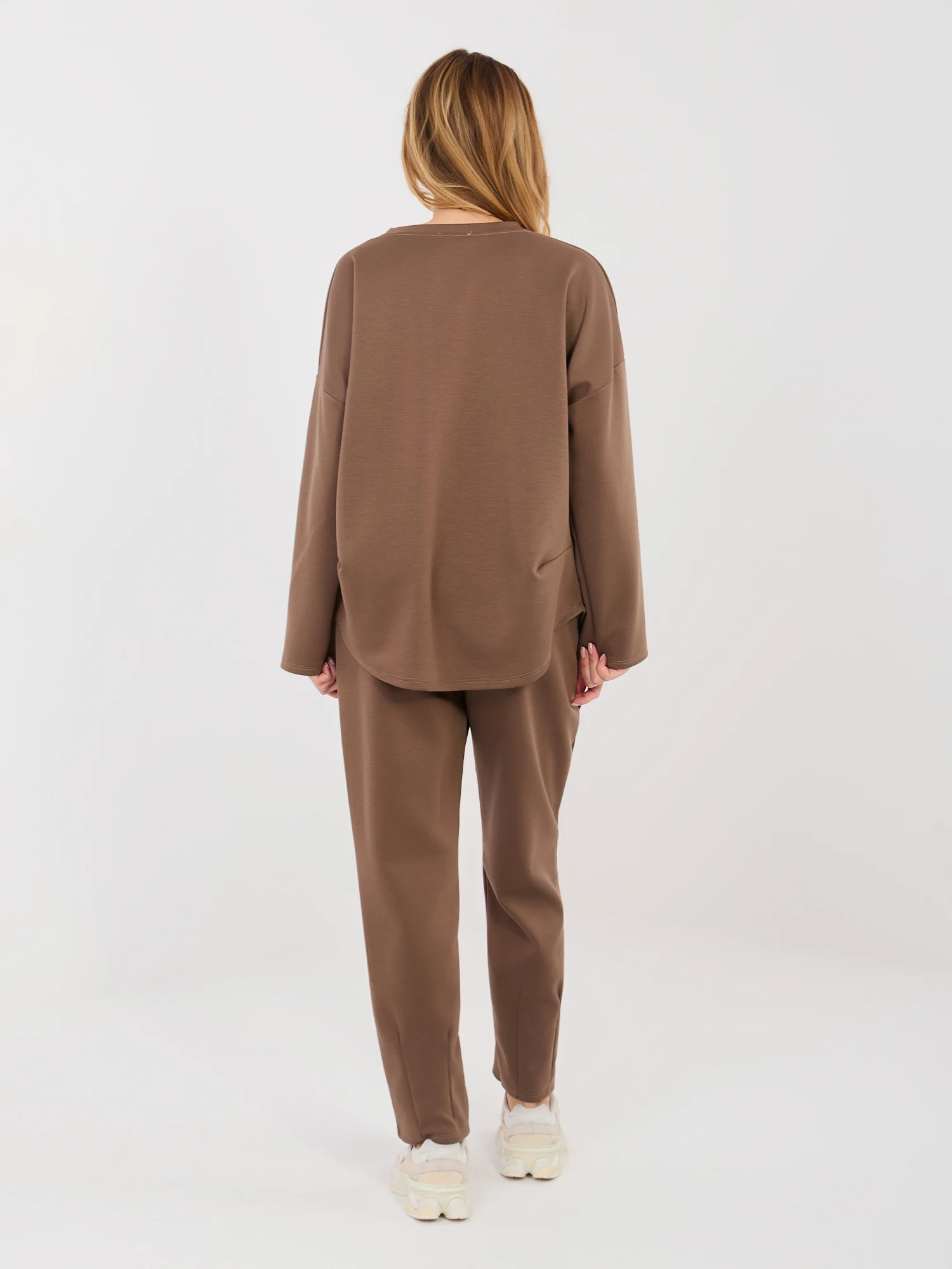 Compleu Dama Maneca lunga, Conica, RUE PARIS, Maro Casual - imagine 5
