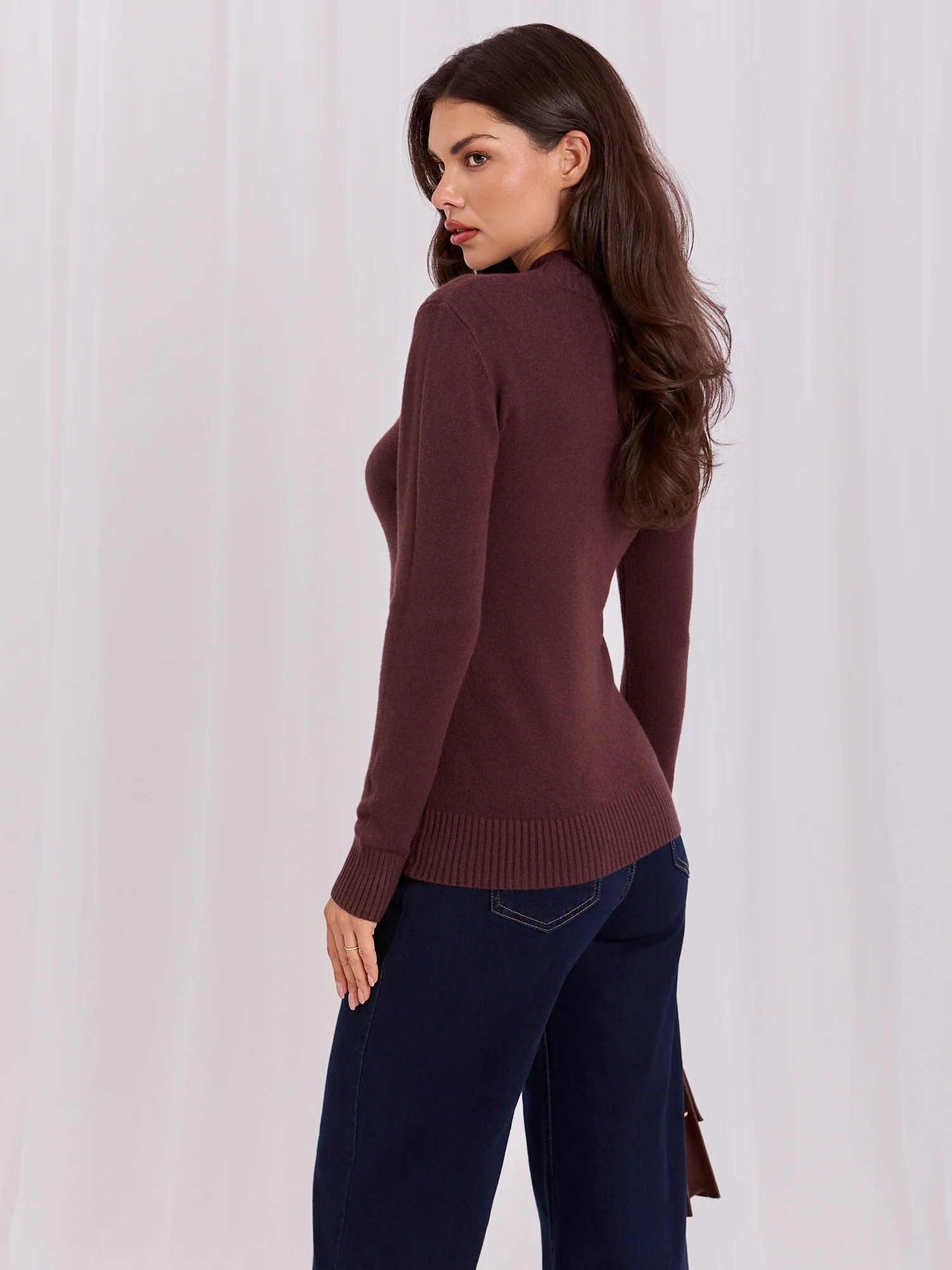 Pulover Dama Maneca lunga, Elegant, ITALY MODA, Maro Eleganta Office - imagine 6