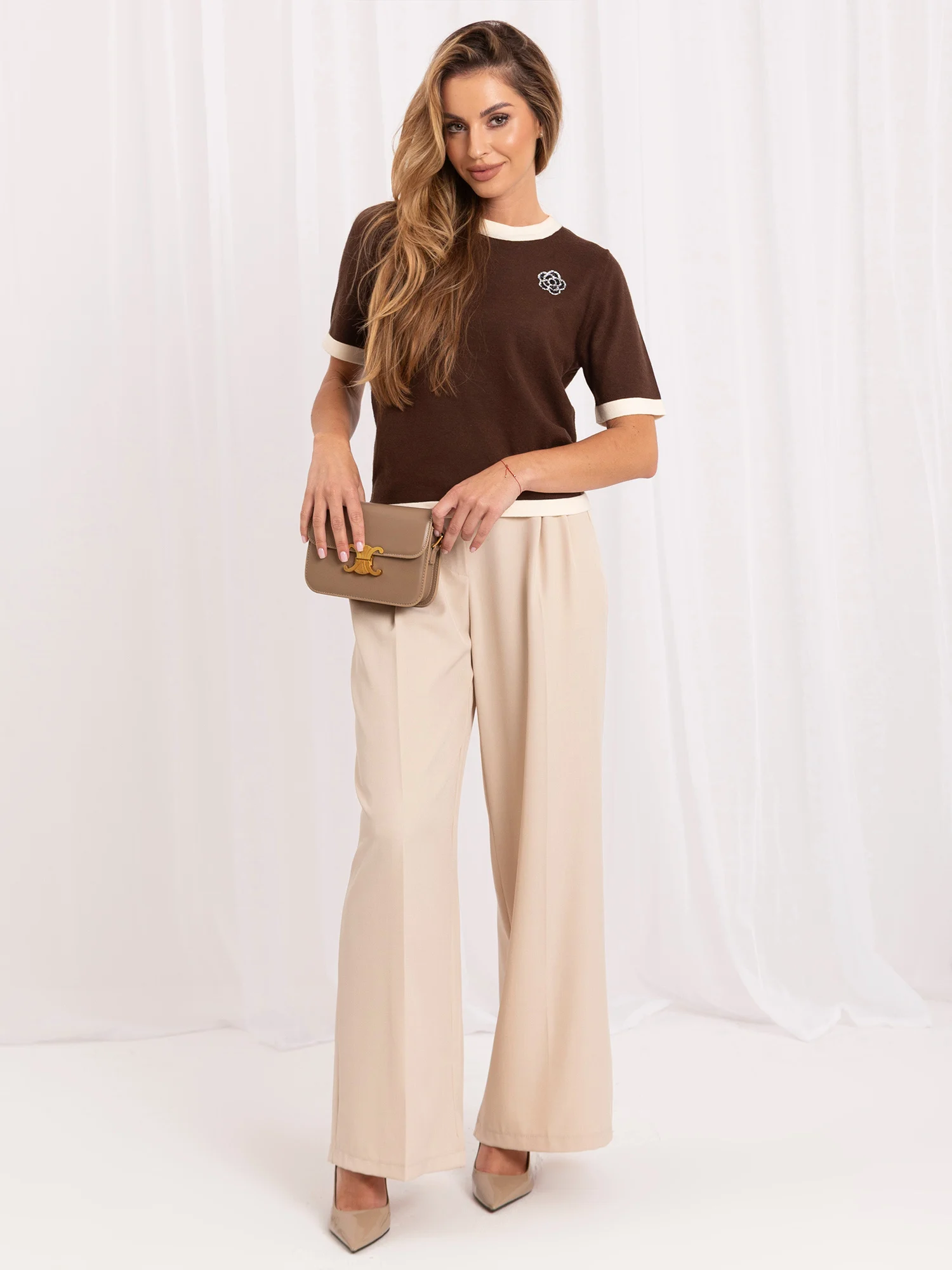 Pulover Dama Mini, Elegant, ITALY MODA, Maro Eleganta Office - imagine 4