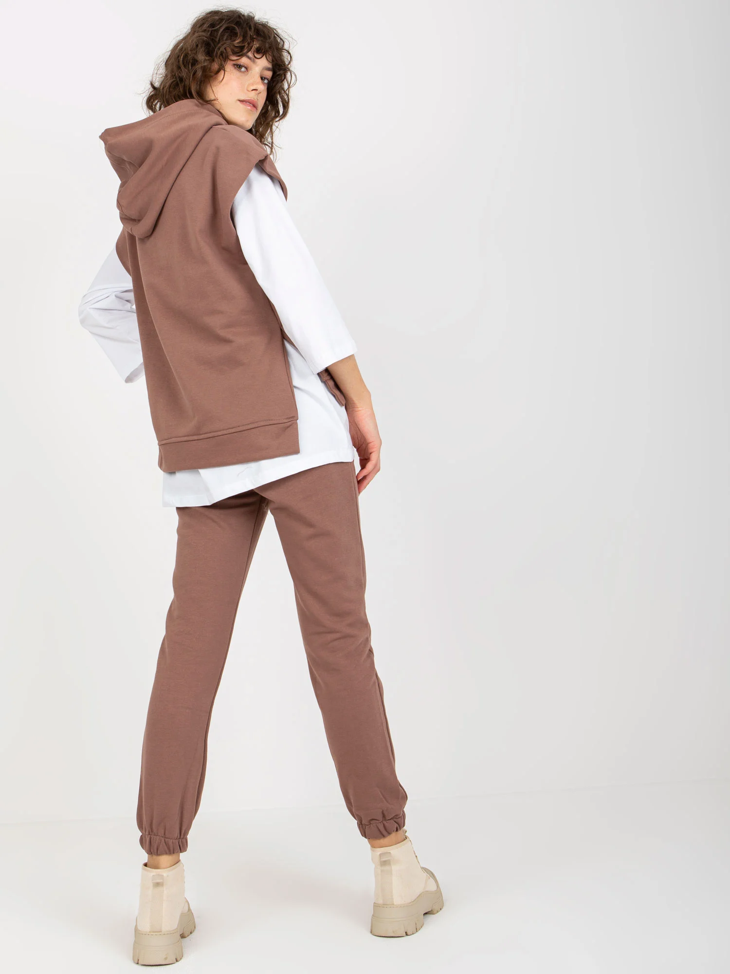 Compleu Dama Mini, Mansete elastice, ex moda, Maro Casual - imagine 4