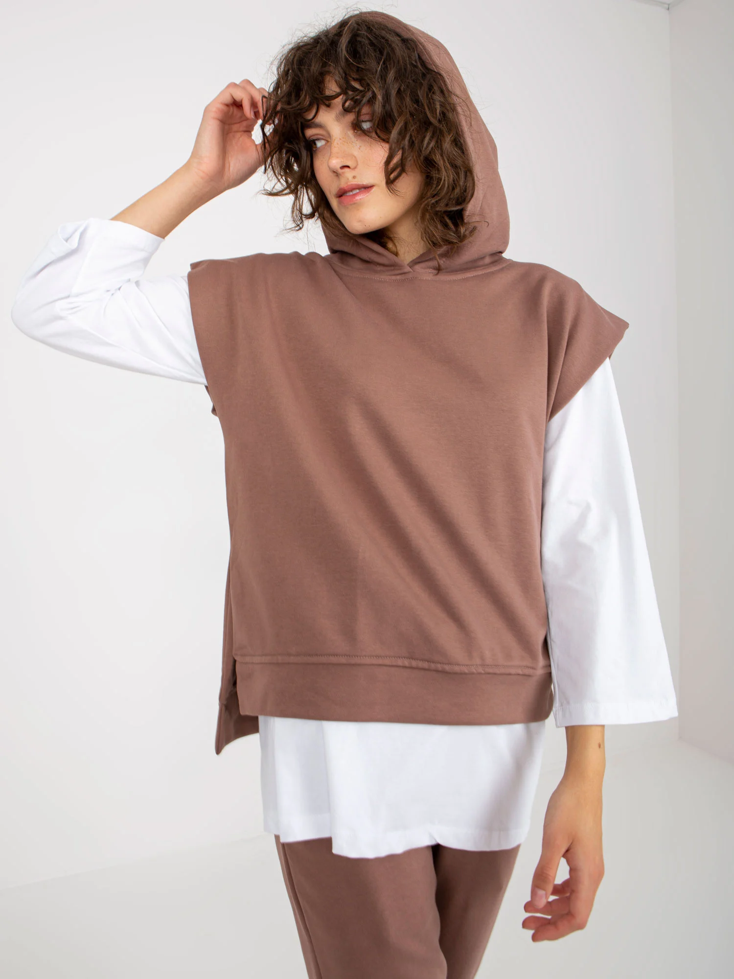 Compleu Dama Mini, Mansete elastice, ex moda, Maro Casual - imagine 2