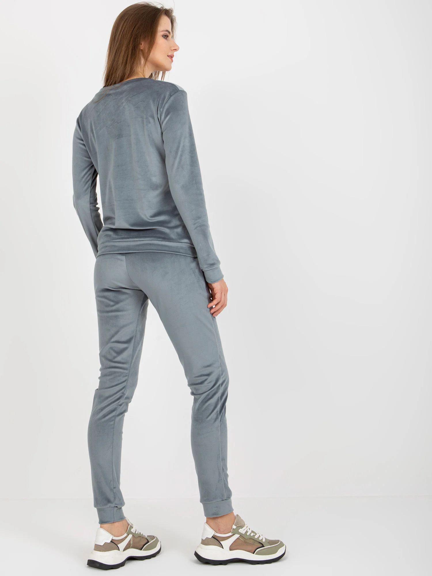 Compleu Dama Maneca lunga, Mansete elastice, RELEVANCE, Albastru Casual - imagine 5