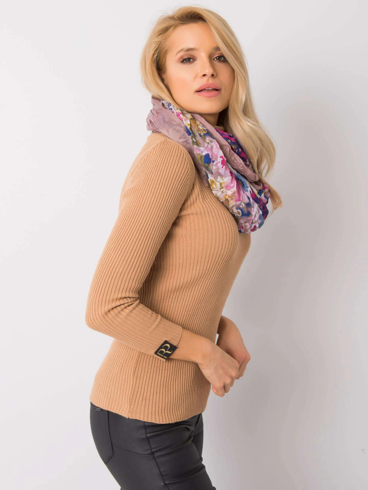 Bandana Dama Floral, Viscoza, Fashion Hunters, Roz - imagine 2
