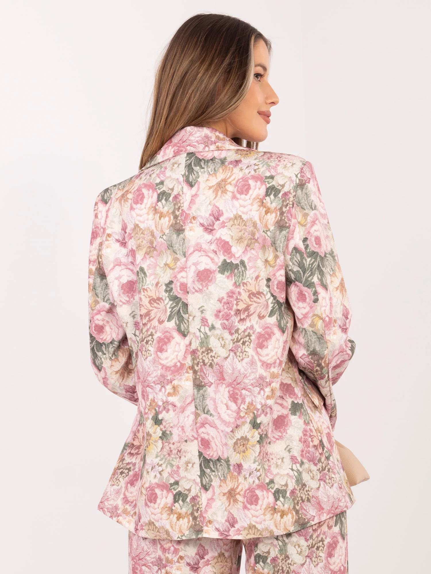 Sacou Dama Maneca lunga, Floral, RUE PARIS, Roz de Vara - imagine 3