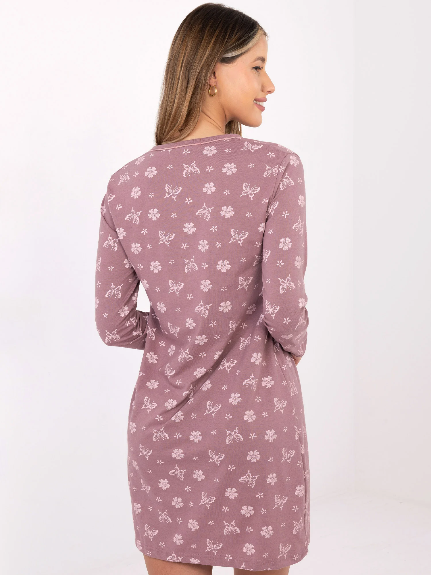 Camasa de Noapte Dama Maxi, Rochie dreapta, Forever Pink, Roz Marimi Mari - imagine 6