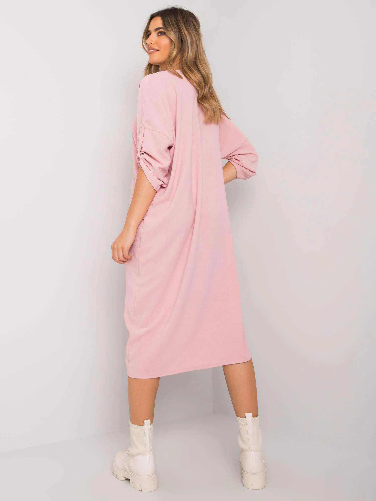 Rochie Dama Maxi, Oversize, ITALY MODA, Roz Eleganta Office - Image 3