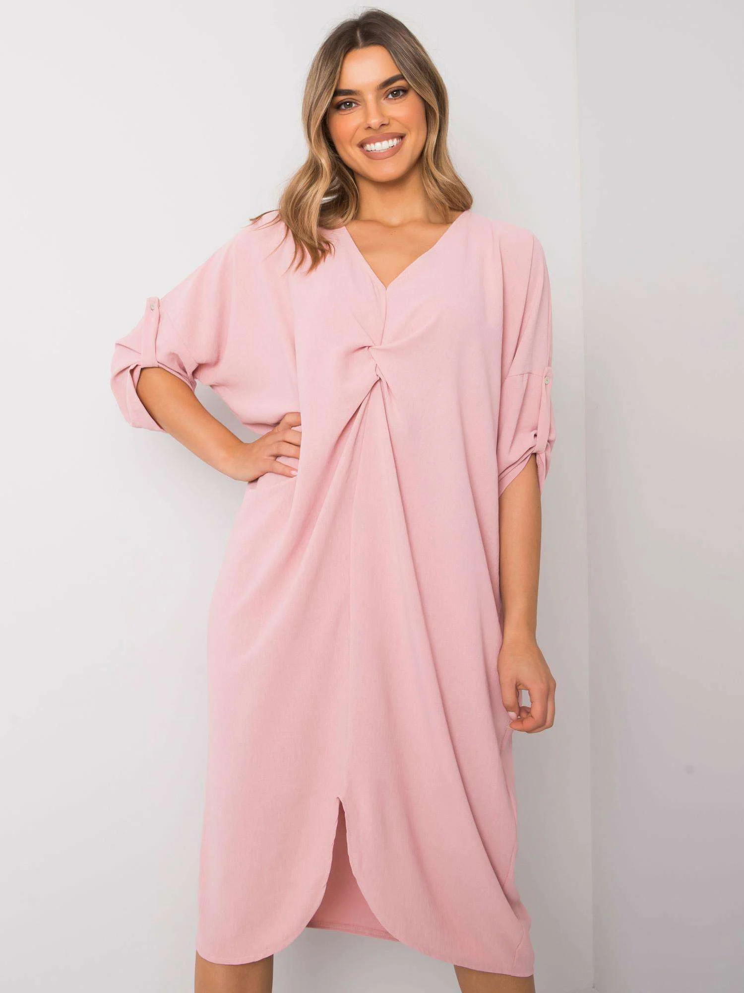 Rochie Dama Maxi, Oversize, ITALY MODA, Roz Eleganta Office - Image 4