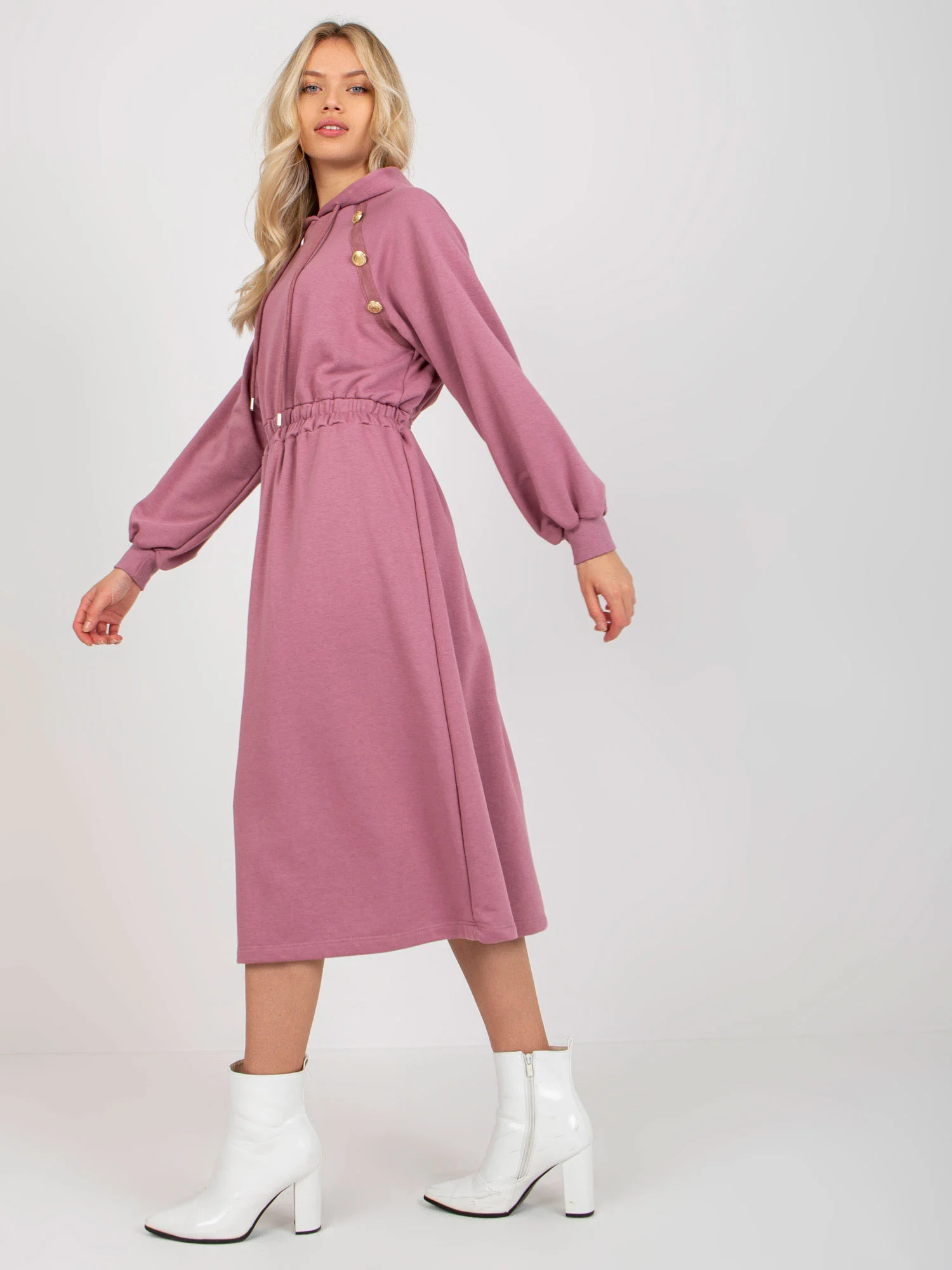 Rochie Dama Maxi, Lejera, RELEVANCE, Roz Eleganta Office - Image 2