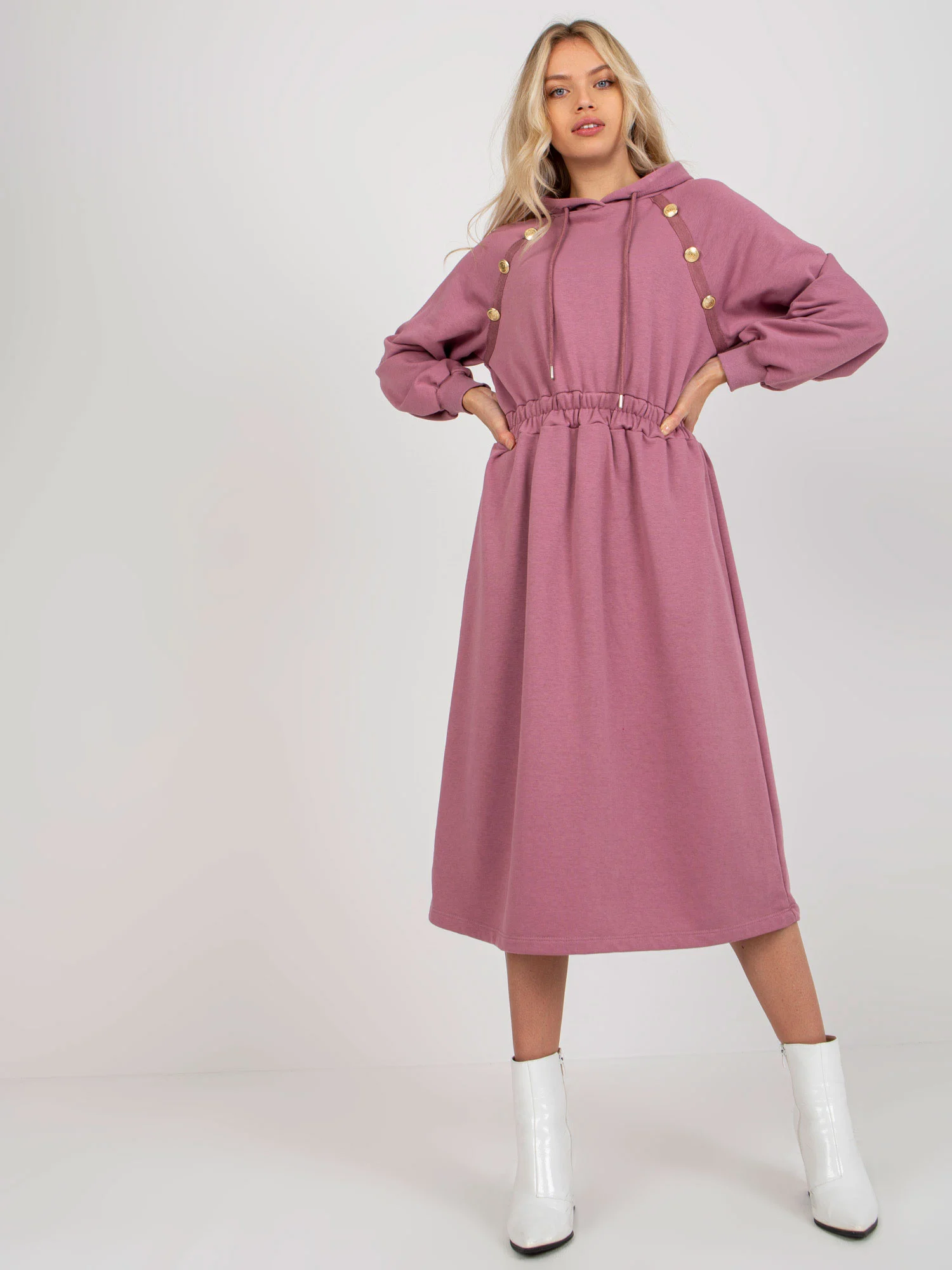 Rochie Dama Maxi, Lejera, RELEVANCE, Roz Eleganta Office - Image 4