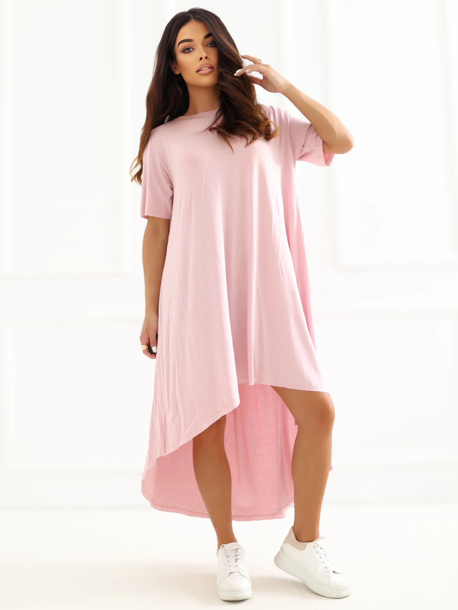 Rochie Dama Midi, Rochie asimetrica, RUE PARIS, Mov de Vara - Image 5