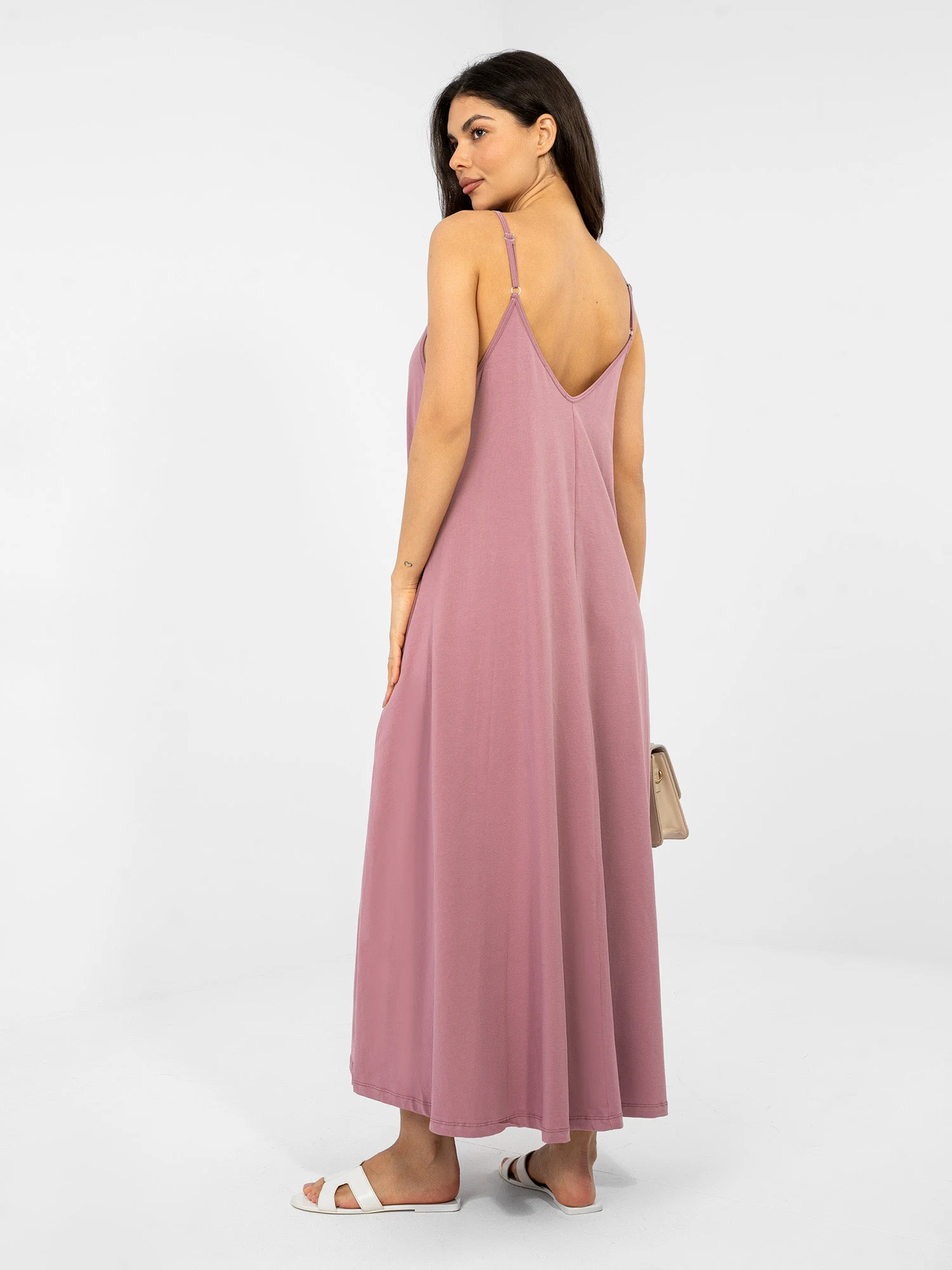 Rochie Dama Maxi, Lejera, RUE PARIS, Roz de Vara - imagine 4