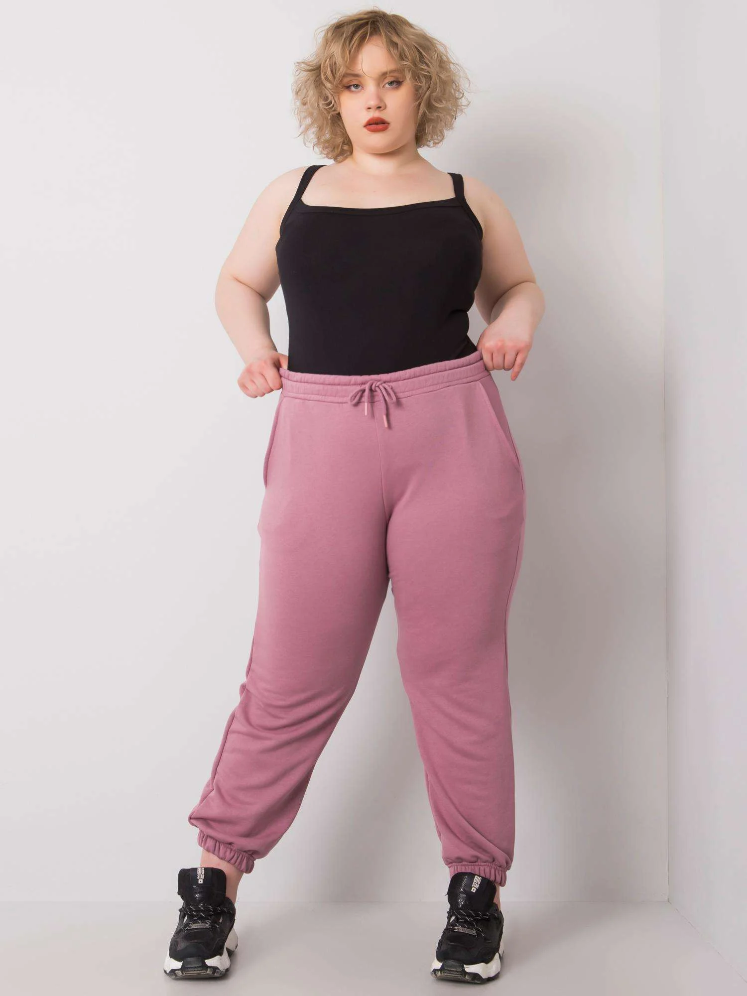 Pantaloni Trening Dama Lunga, Sport, BASIC FEEL GOOD, Roz Casual Marimi Mari - imagine 5