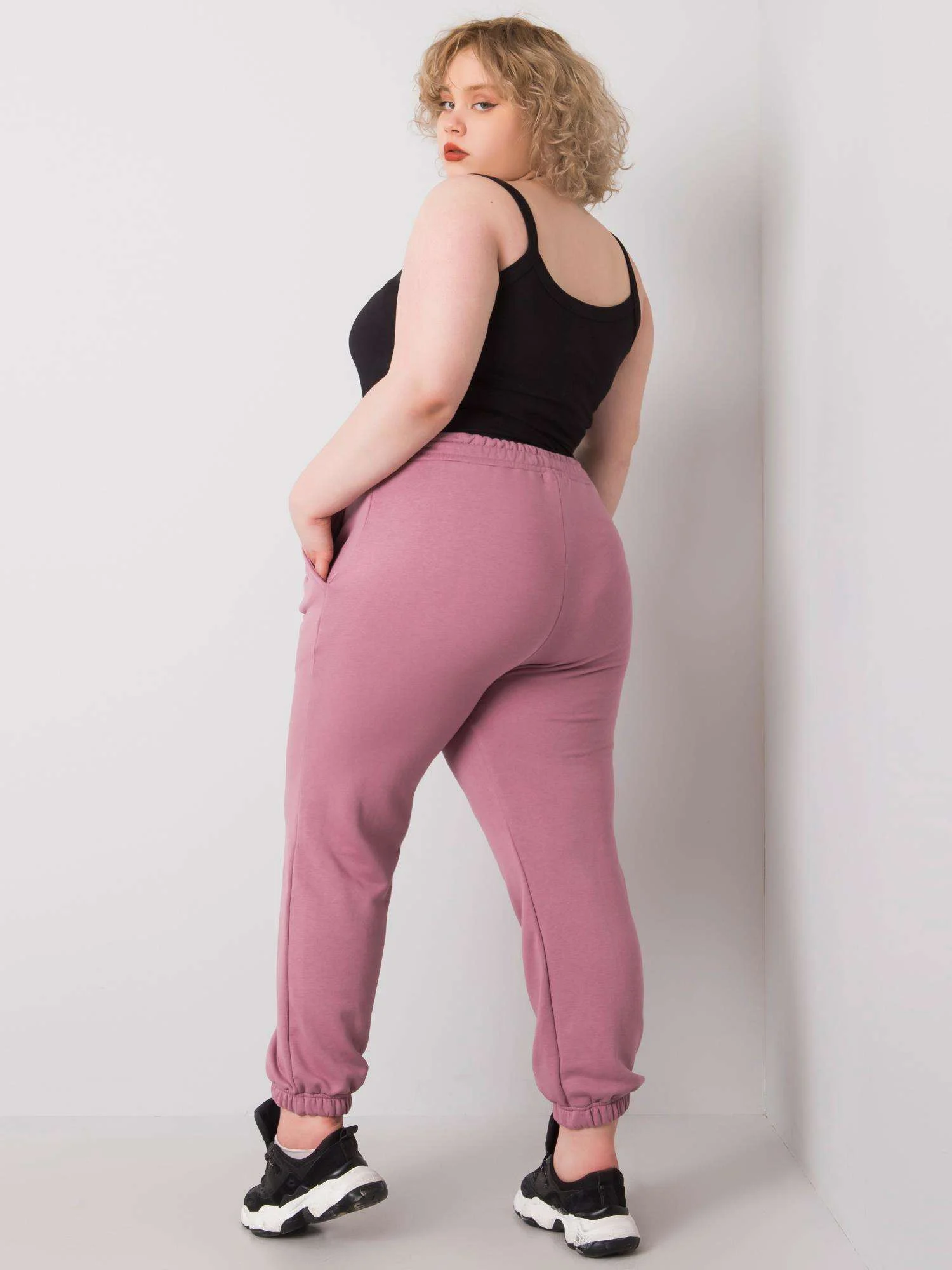 Pantaloni Trening Dama Lunga, Sport, BASIC FEEL GOOD, Roz Casual Marimi Mari - imagine 7