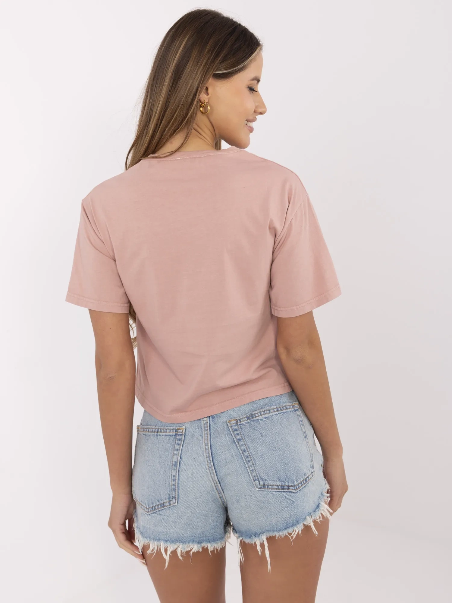 Tricou Dama Mini, Decolteu rotund, RUE PARIS, Roz - imagine 3