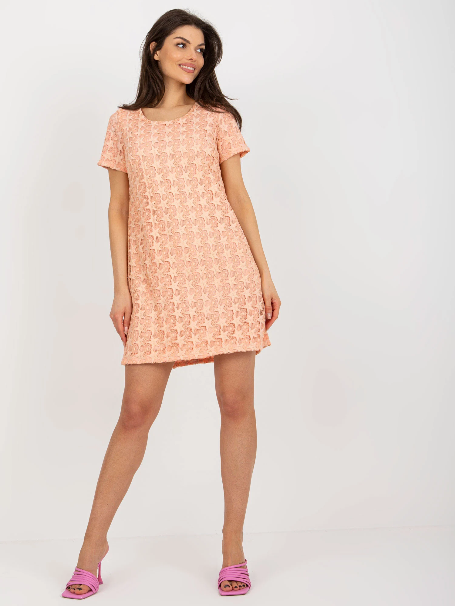 Rochie Dama Mini, Rochie dreapta, LAKERTA, Piersica de Sarbatori - imagine 5