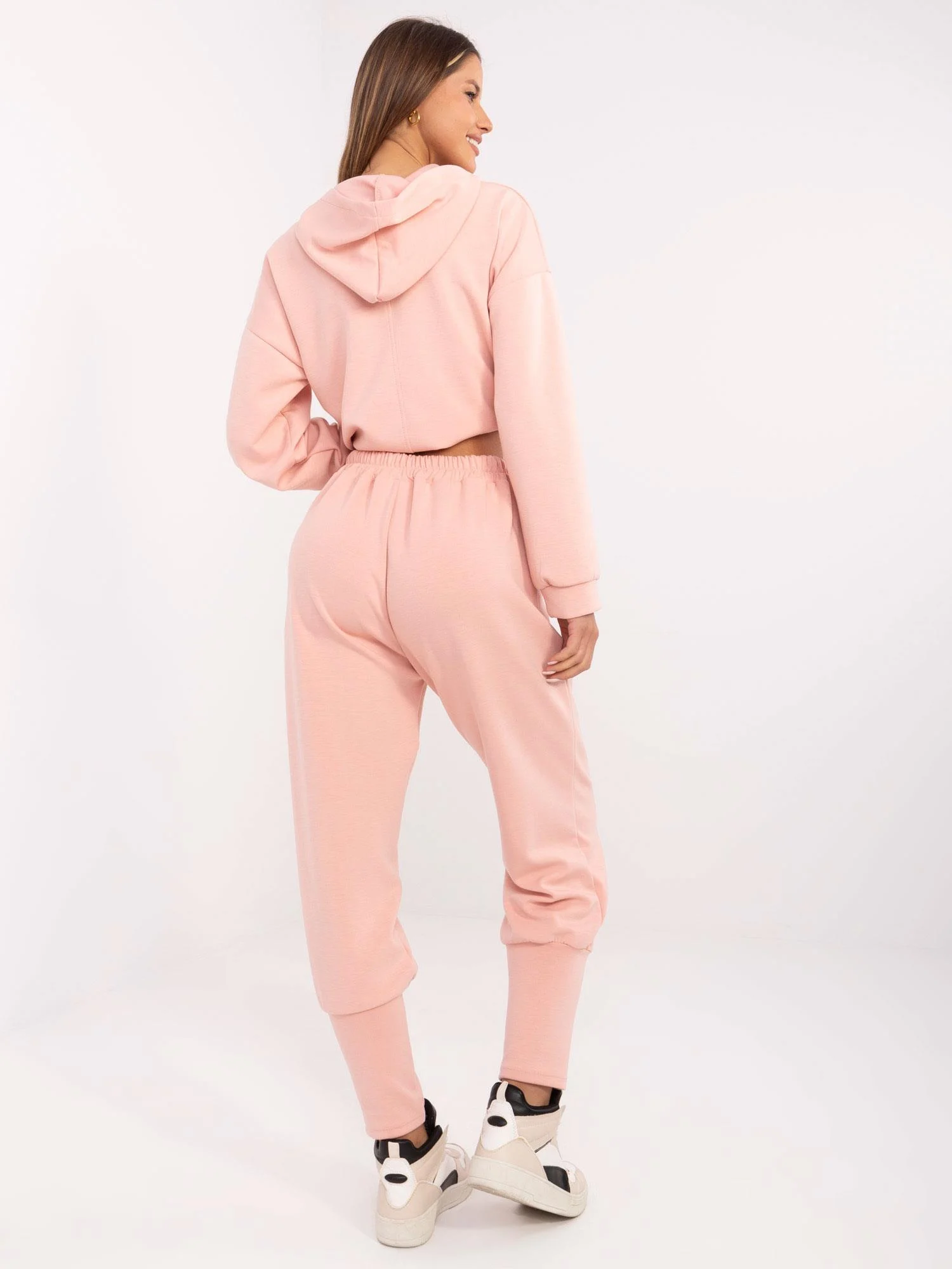 Pantaloni Dama Mansete elastice, Guler inalt, ITALY MODA, Piersica Casual - imagine 4