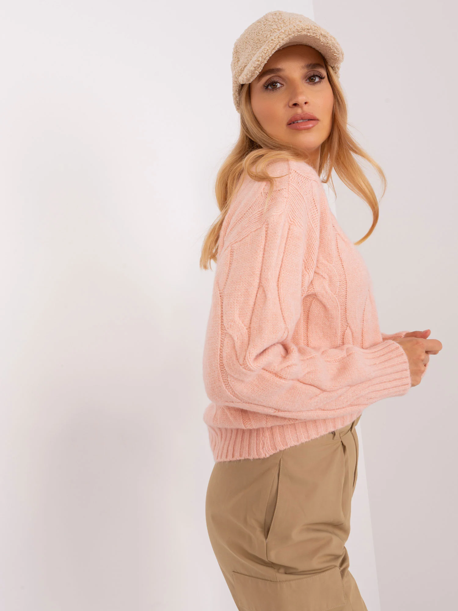 Pulover Dama Guler inalt, Acril, Fashion Hunters, Piersica - Image 5