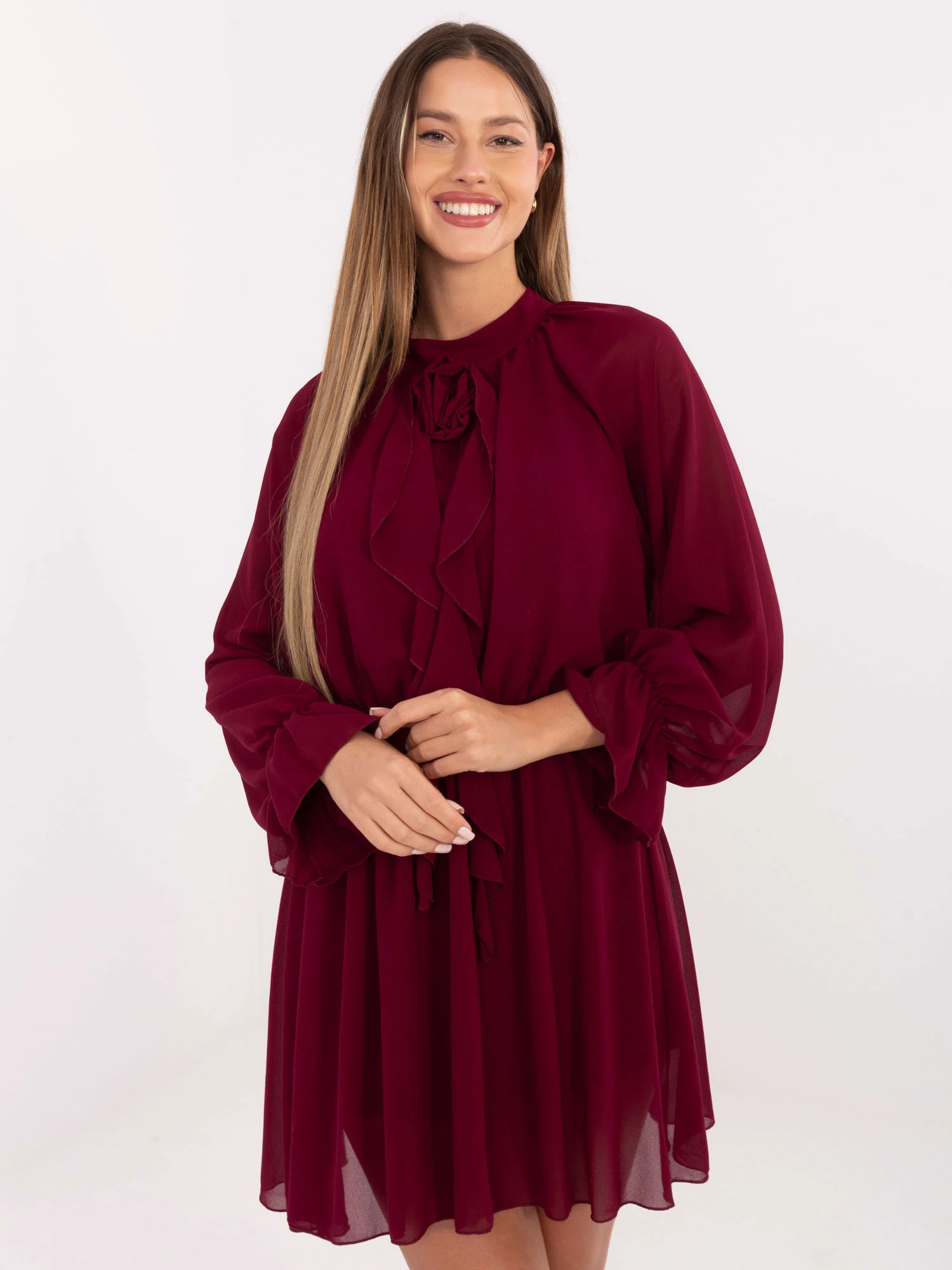 Rochie Dama Maxi, Lejera, RUE PARIS, Bordo de Petrecere - imagine 6