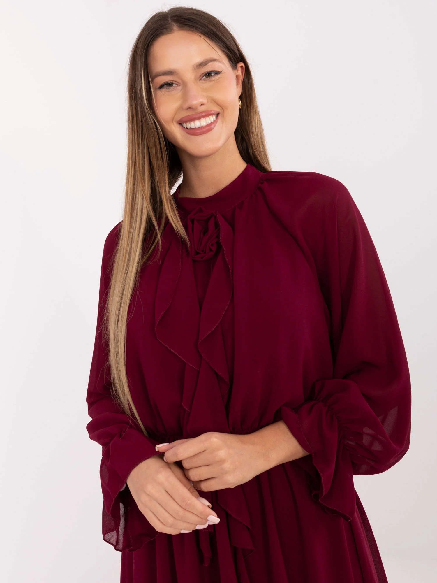 Rochie Dama Maxi, Lejera, RUE PARIS, Bordo de Petrecere - imagine 5