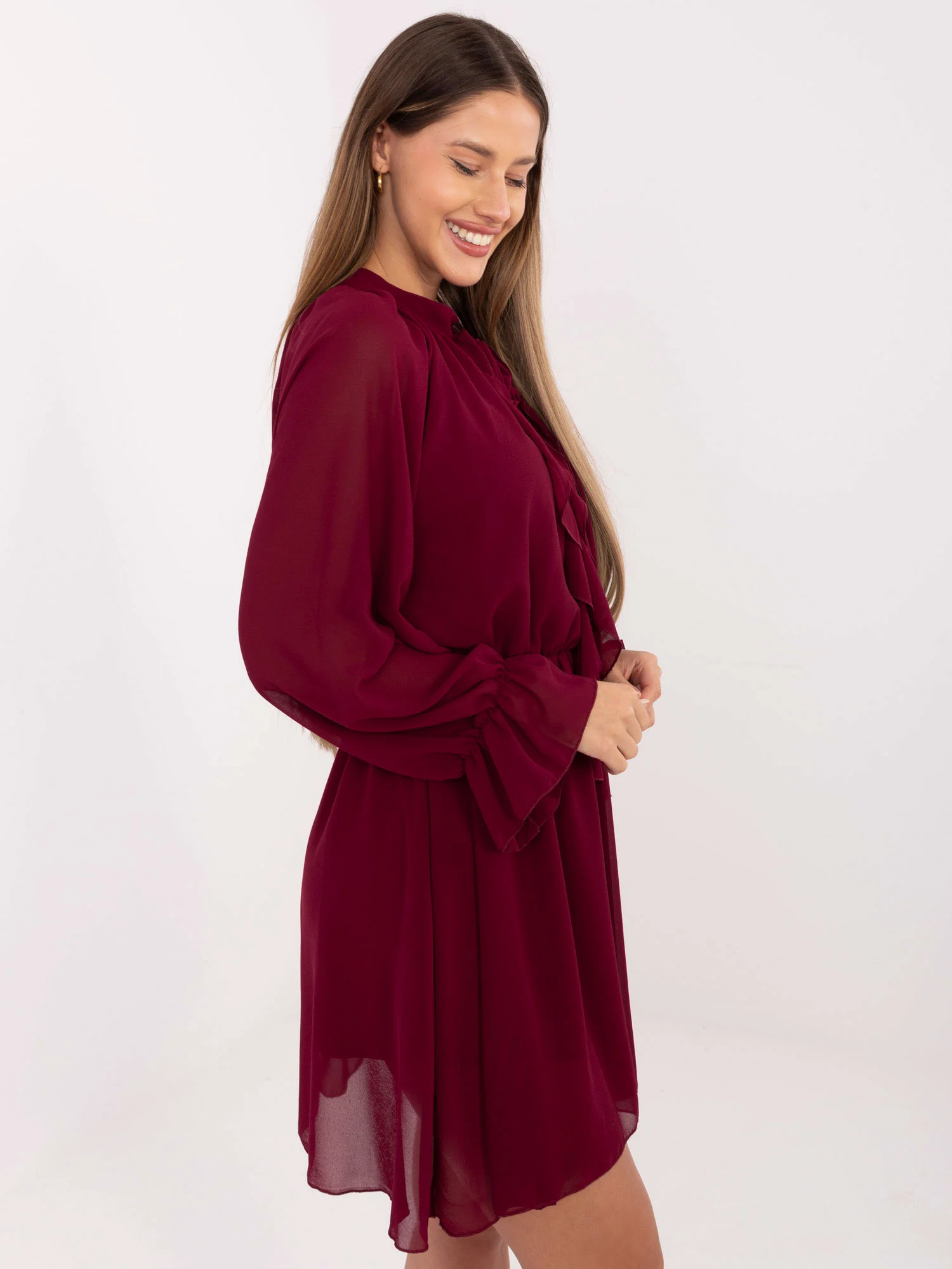 Rochie Dama Maxi, Lejera, RUE PARIS, Bordo de Petrecere - imagine 2