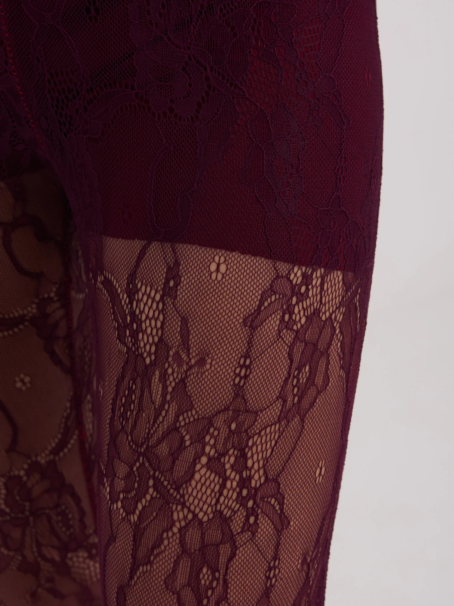 Pantaloni Dama Dantela, Elegant, ITALY MODA, Bordo Eleganta - imagine 2
