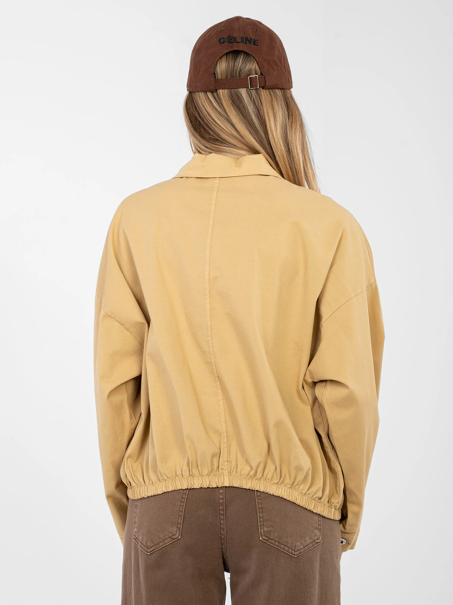 Camasa Dama Mini, Guler inalt, RUE PARIS, Camel Casual - imagine 4