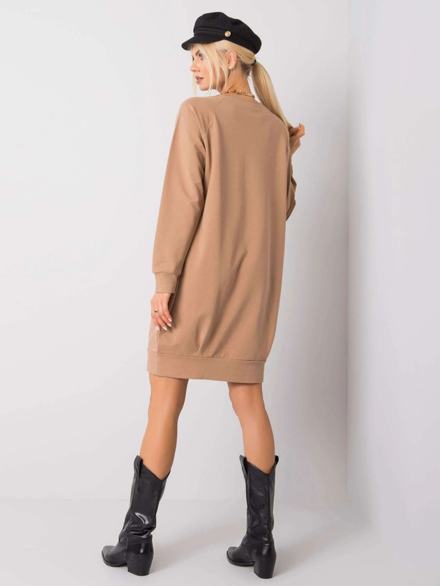 Rochie Dama Maxi, Oversize, BASIC FEEL GOOD, Camel Casual - Image 5