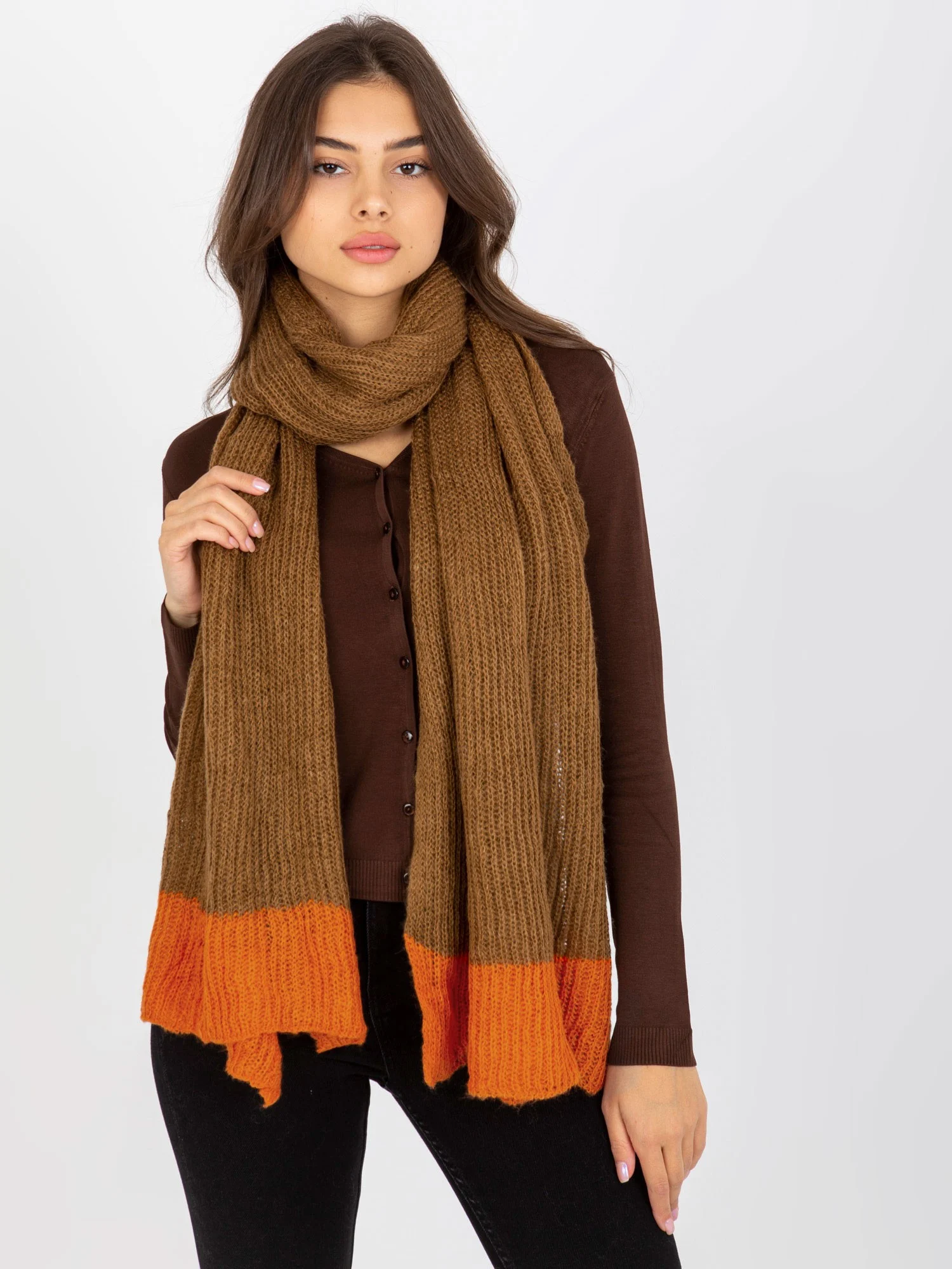 Esarfa Dama Mohair, Fashion Hunters, Camel - Image 2