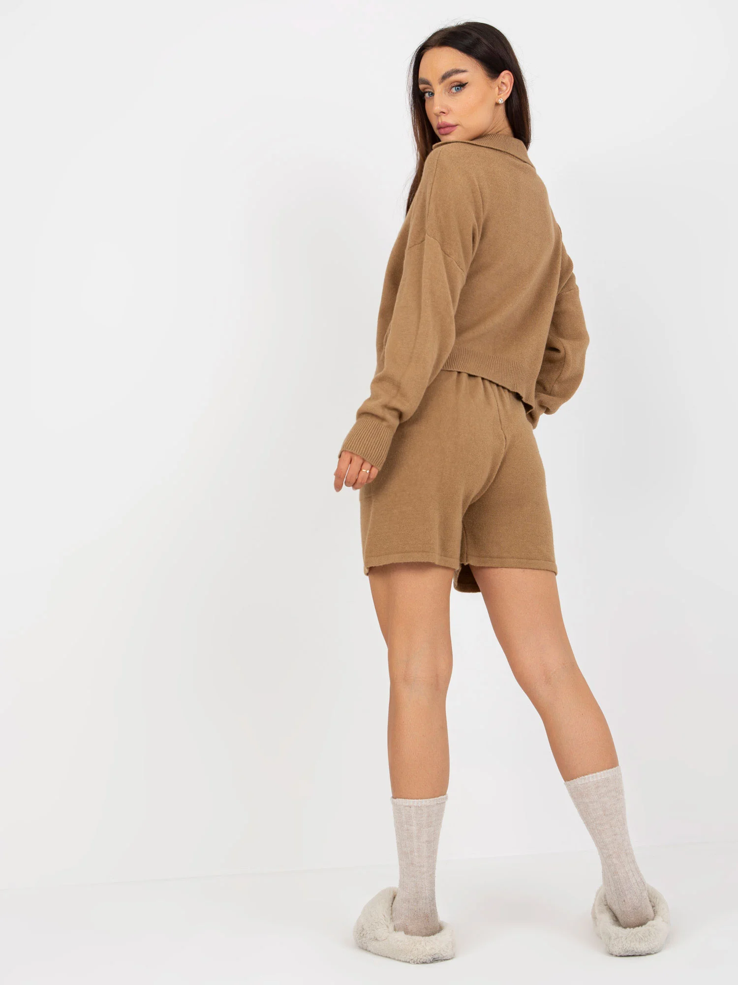 Compleu Dama Mini, Larga, AZARA by Rose Blu, Camel Eleganta Office - imagine 7