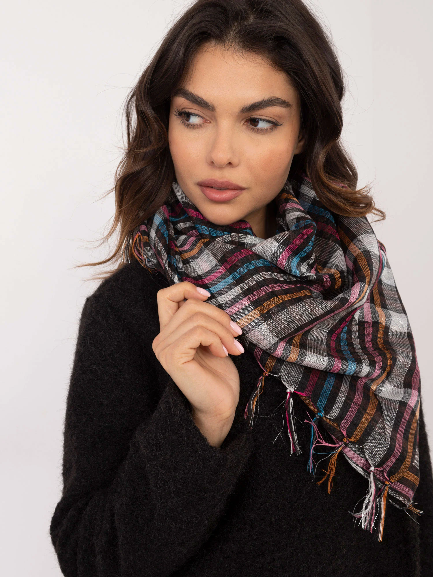 Bandana Dama Carouri, Poliester, Fashion Hunters, Multicolor - imagine 3