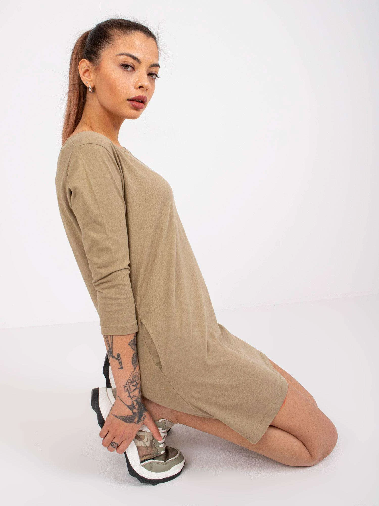 Hanorac Dama Mini, Rochie dreapta, Mayflies, Bej Marimi Mari - imagine 5