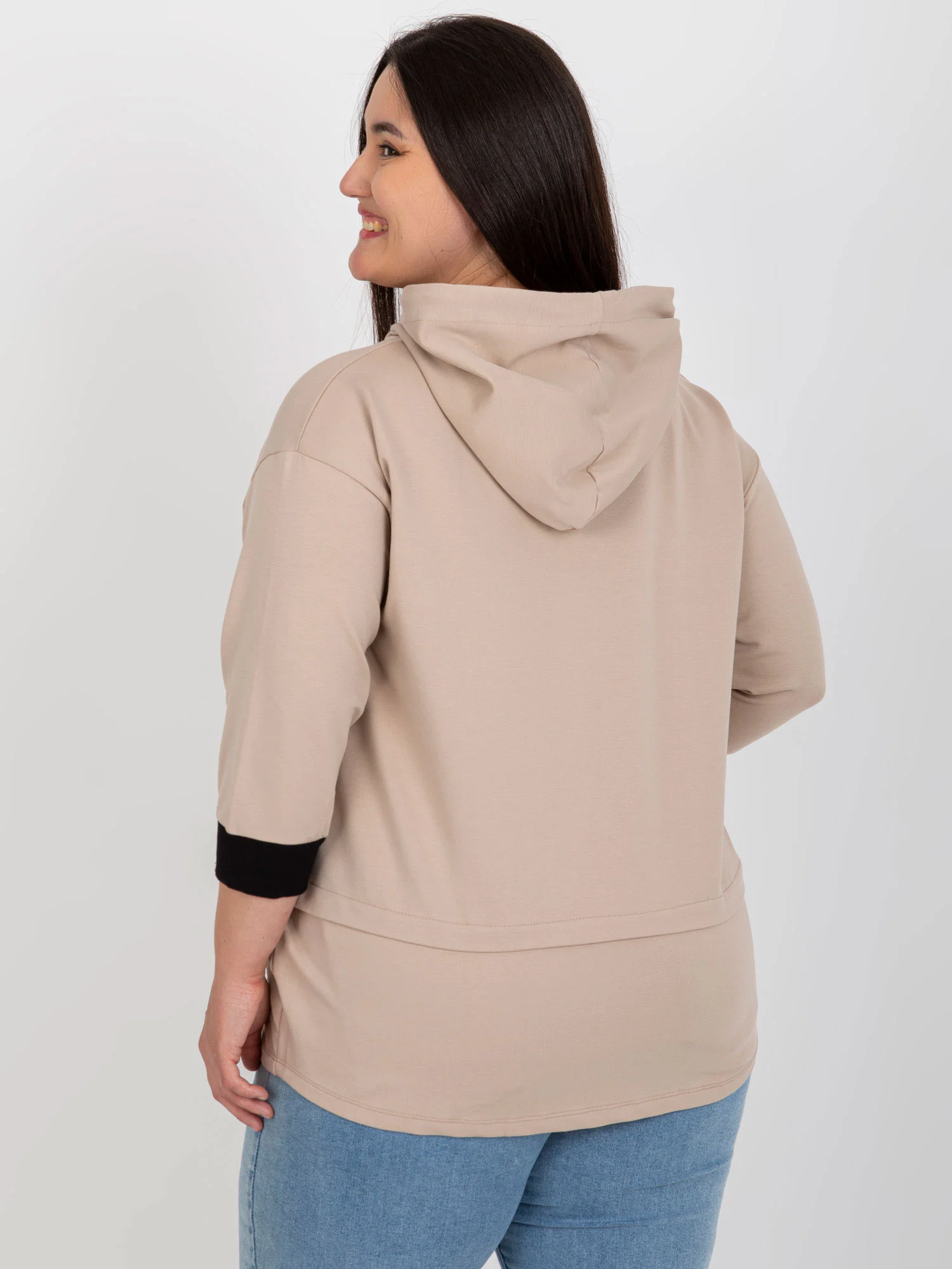 Tunica Dama Maneca 3/4, Sport, RELEVANCE, Bej Casual - imagine 2
