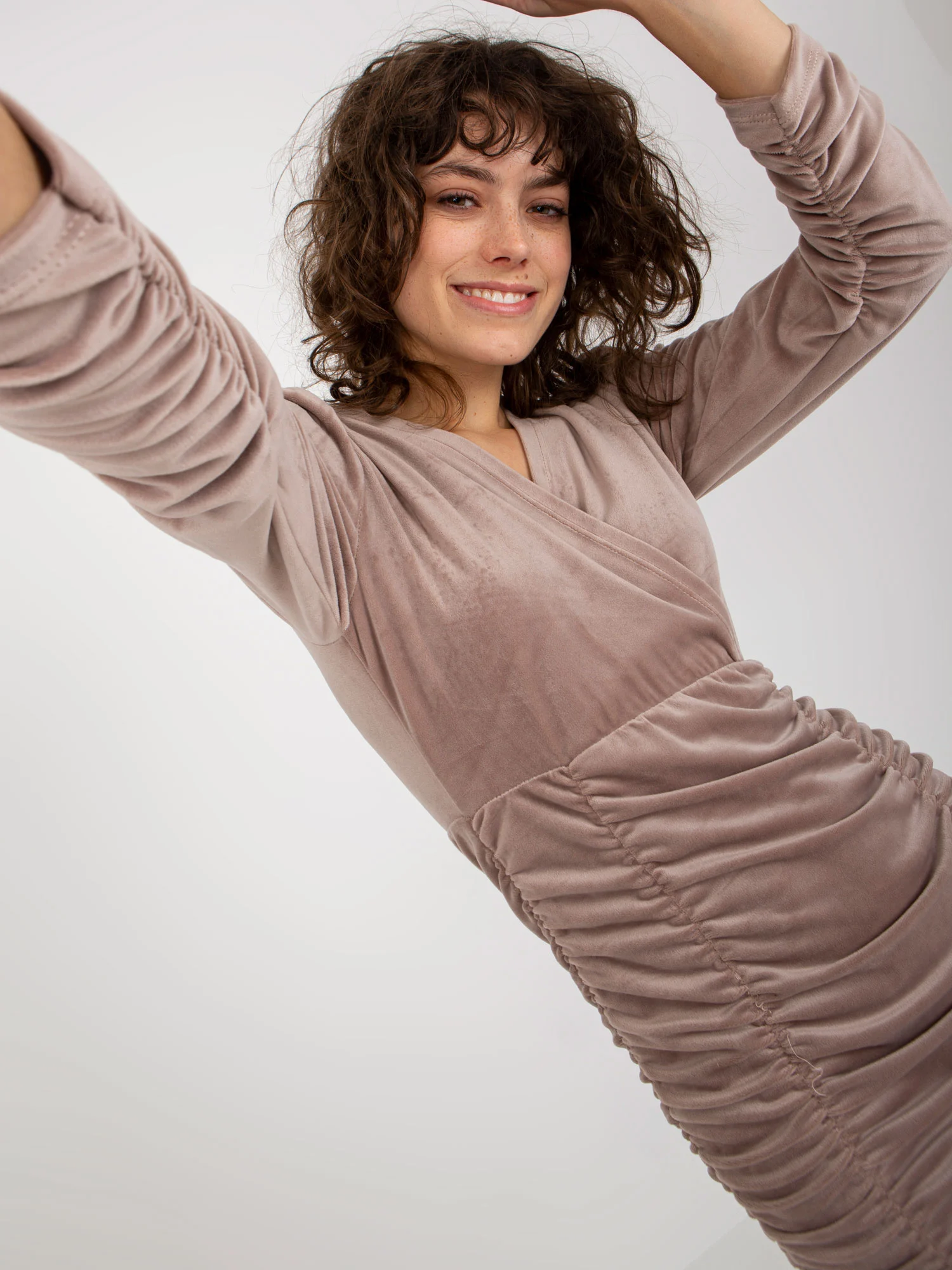 Rochie Dama Maxi, Petrecuta, RUE PARIS, Bej de Ocazie Nunta - Image 3