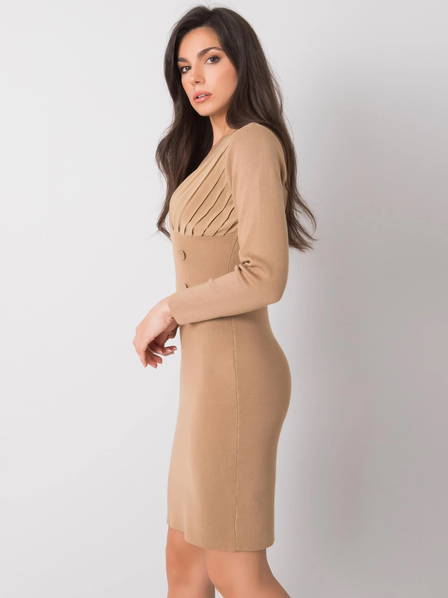 Rochie Dama Mini, Dungi, Jean Louis Francoise, Bej de Ocazie Nunta - imagine 2