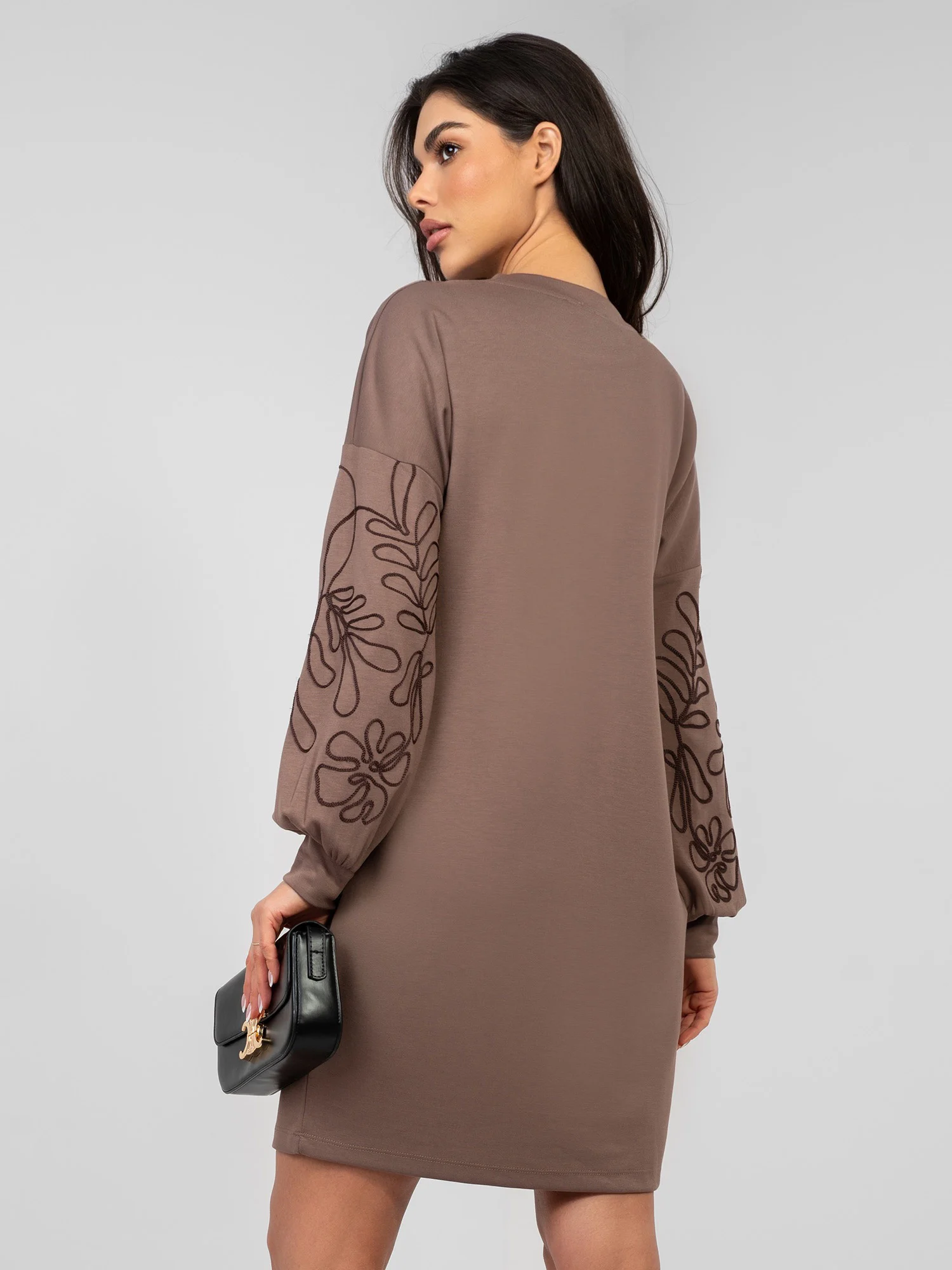 Rochie Dama Mini, Imprimat, RUE PARIS, Bej - imagine 5