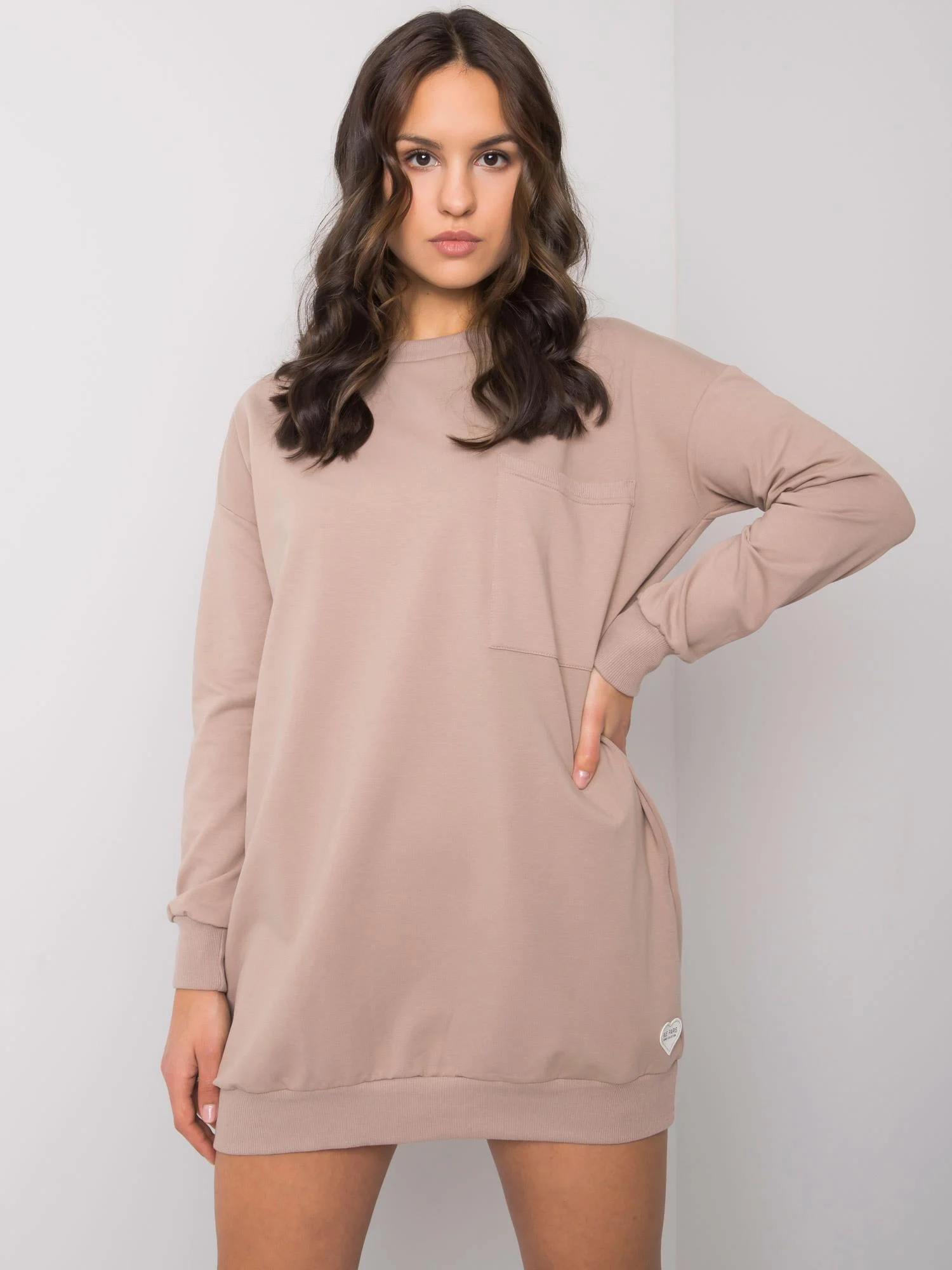 Rochie Dama Maxi, Rochie dreapta, RUE PARIS, Bej Eleganta Office - Image 3