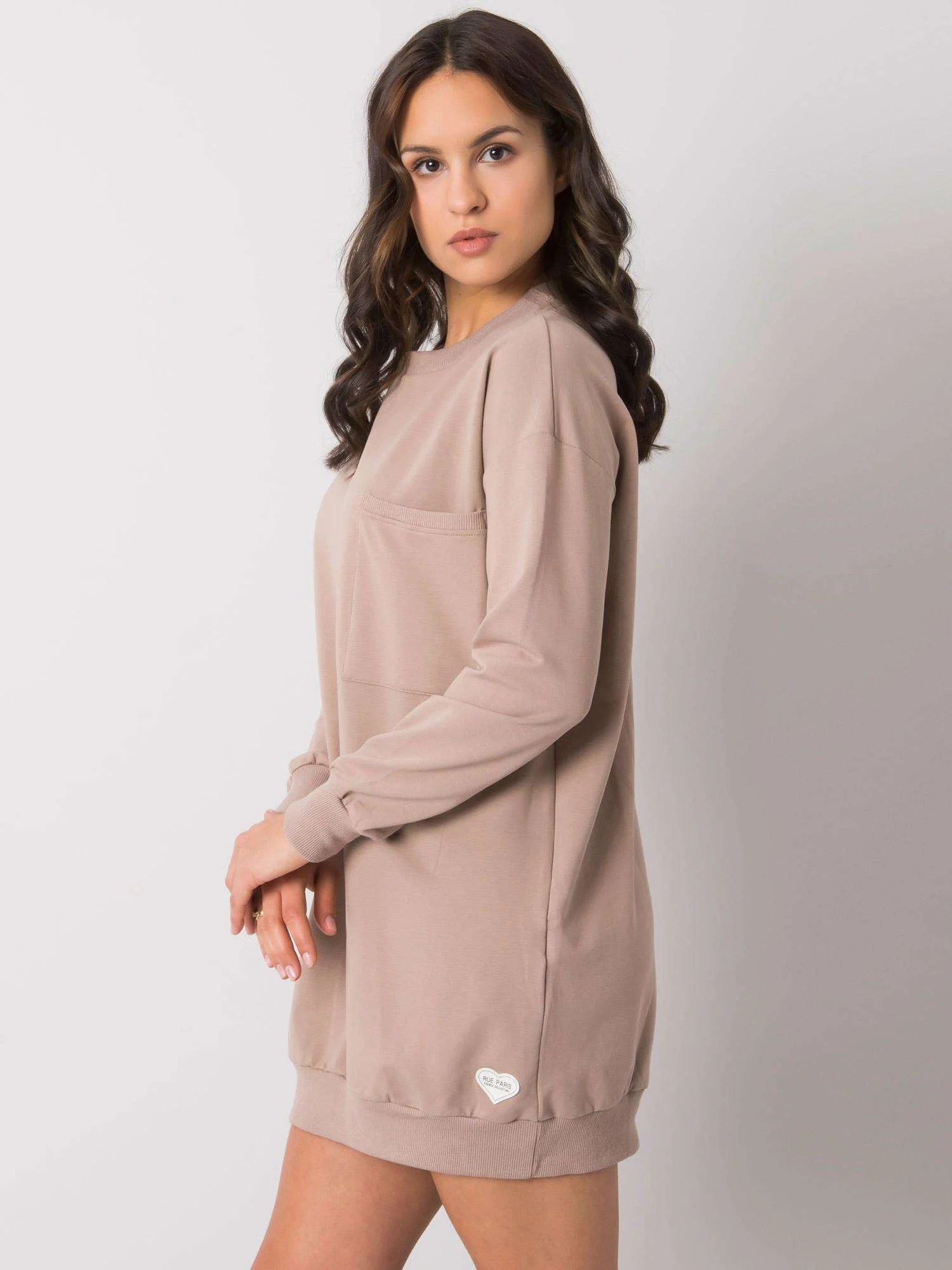 Rochie Dama Maxi, Rochie dreapta, RUE PARIS, Bej Eleganta Office - Image 2