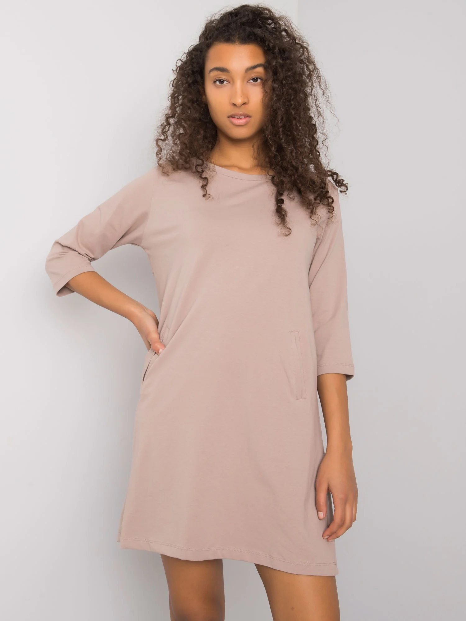 Rochie Dama Mini, Lejera, RUE PARIS, Bej Eleganta Office - Image 4