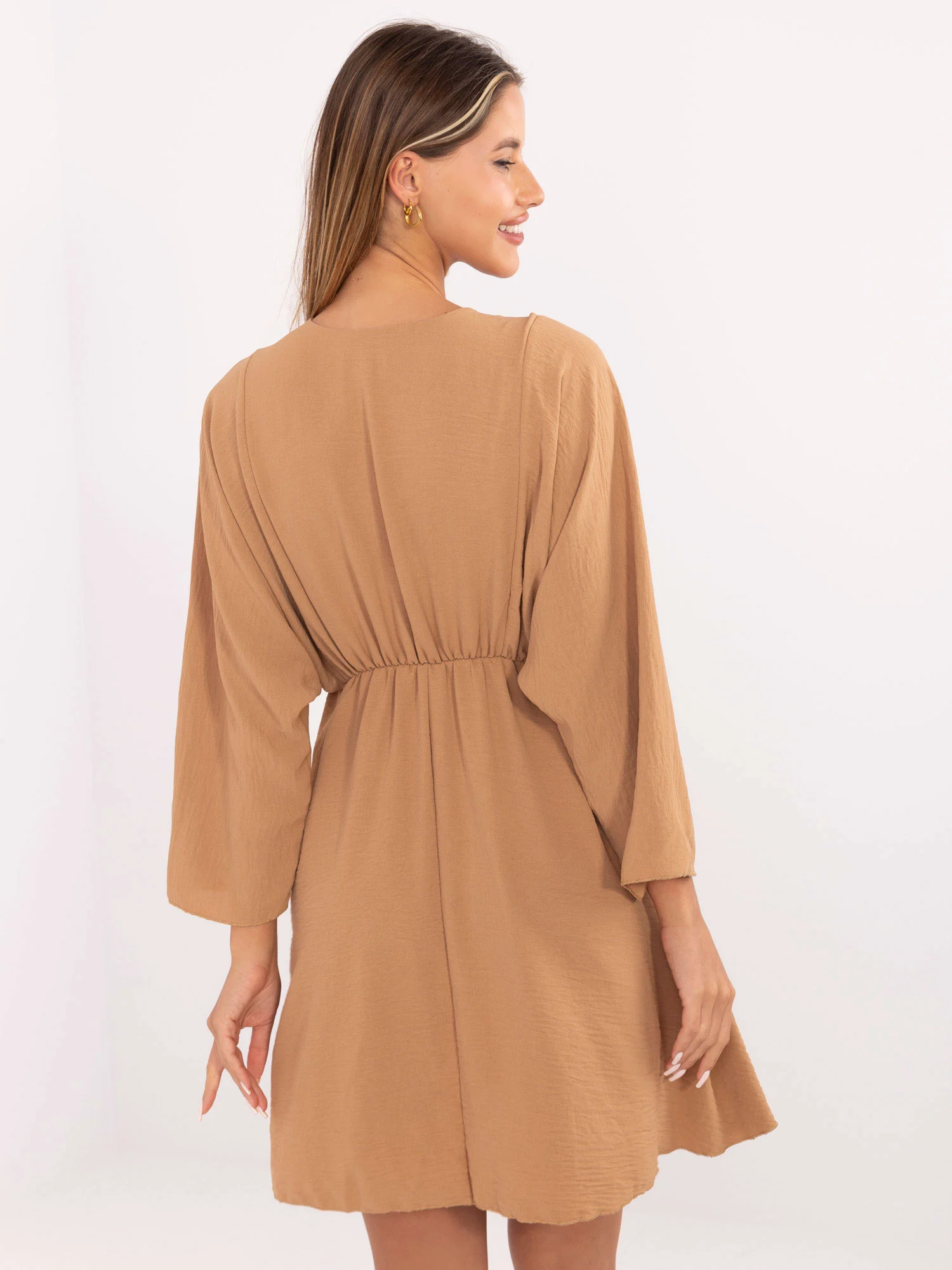 Rochie Dama Maxi, Lejera, ITALY MODA, Bej de Ocazie Nunta - Image 2