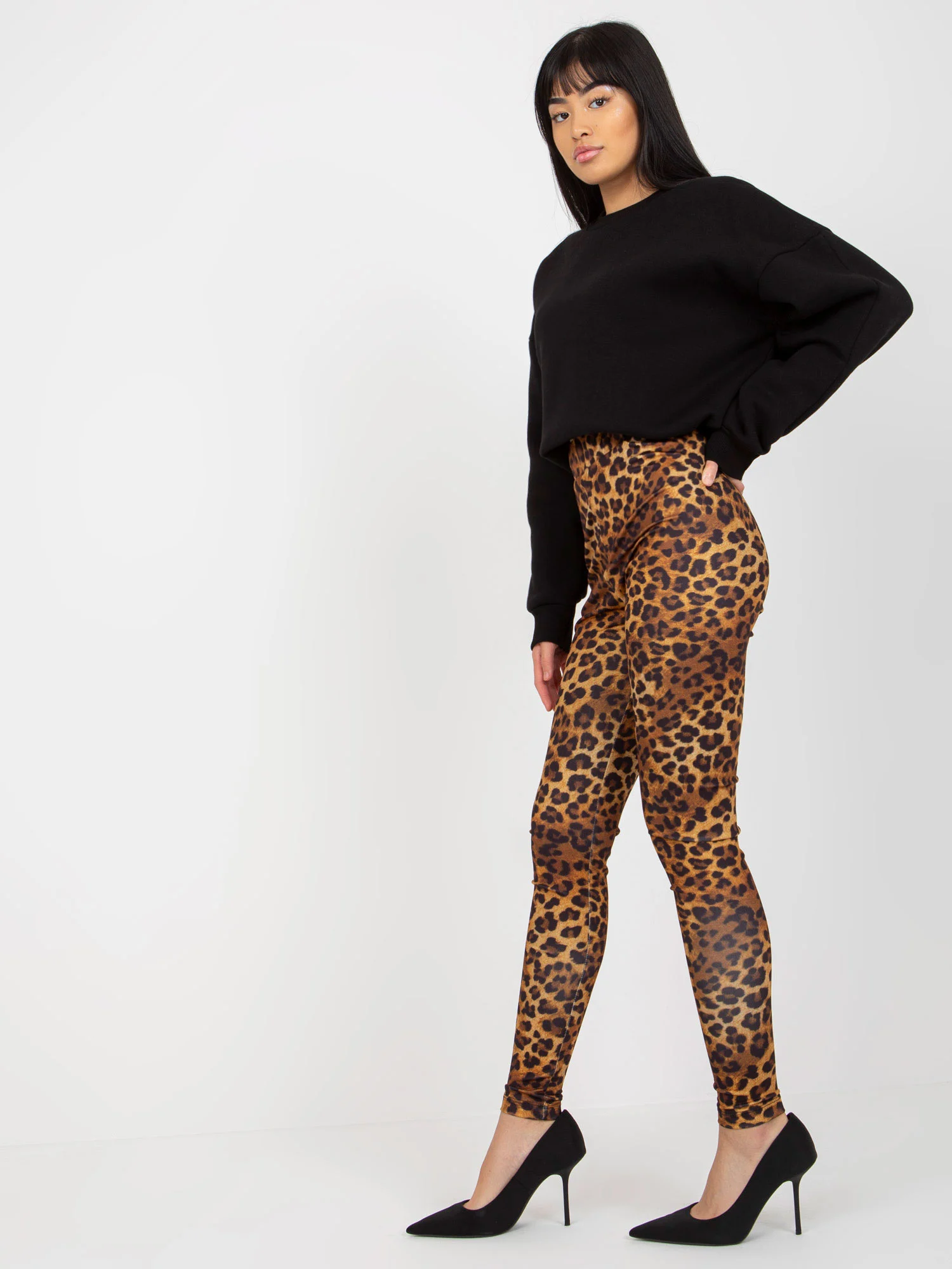 Colanti Dama Animal print, Conica, VITON, Bej Casual - imagine 5